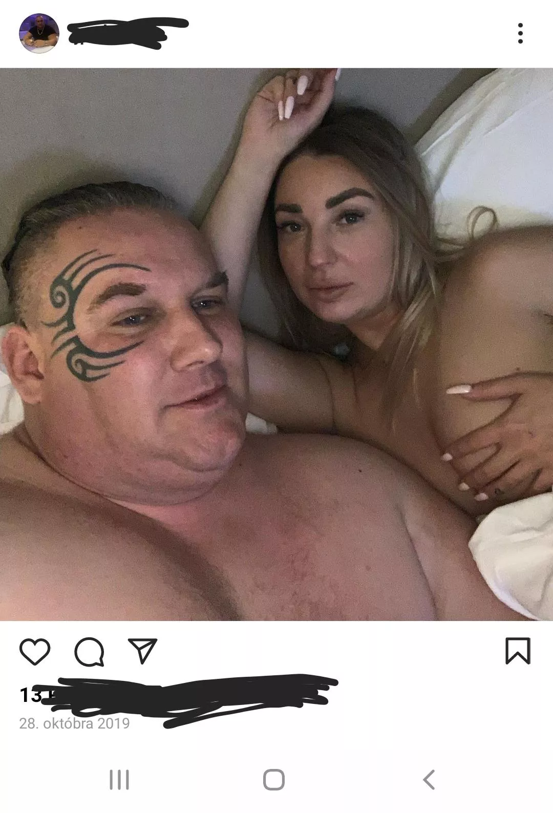 Nice public post with his wife. The tattoo is nice as well.