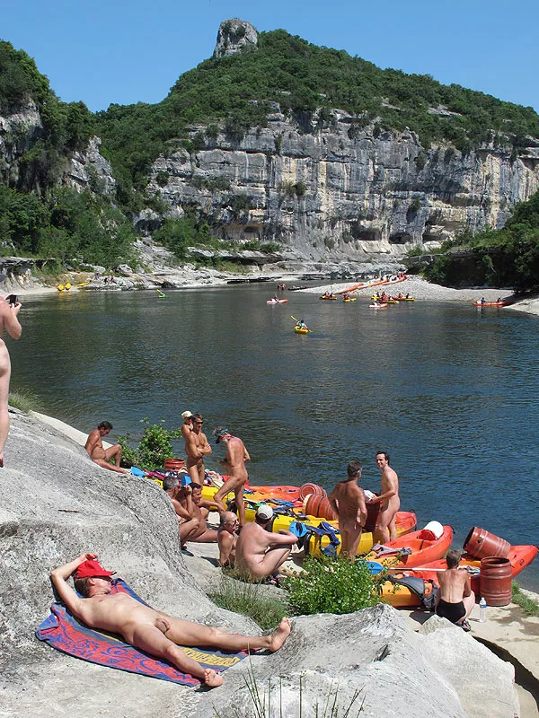 No beach sand on the nudist side? No problem!