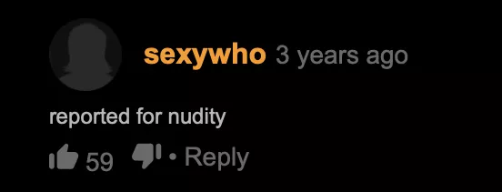 No nudity on pornhub!!!!