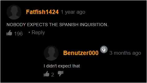 Nobody expects the Spanish Inquisition