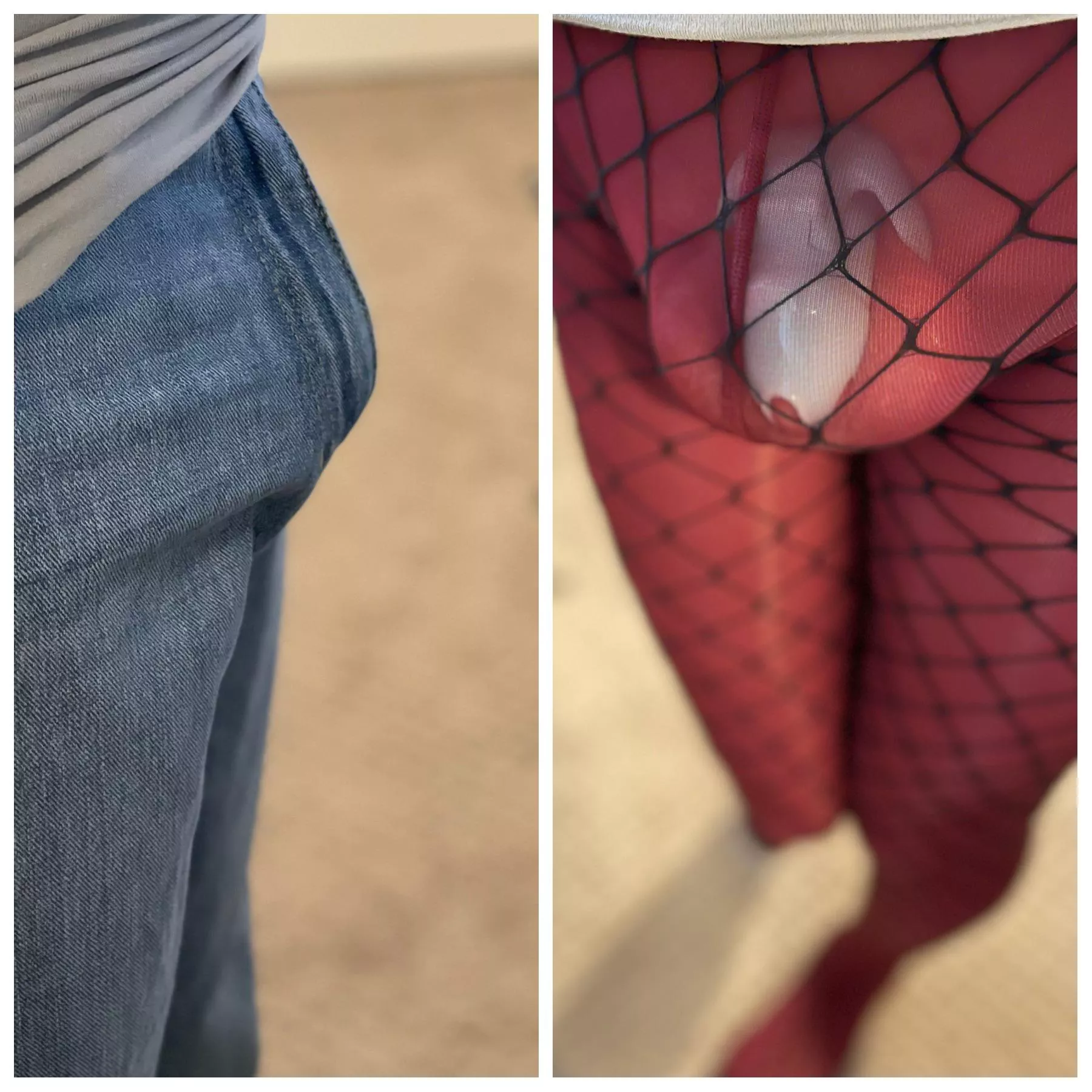 Nobody in public mistakes that bulge in your pants for anything other than a caged sissy clit. Time to run to the store…