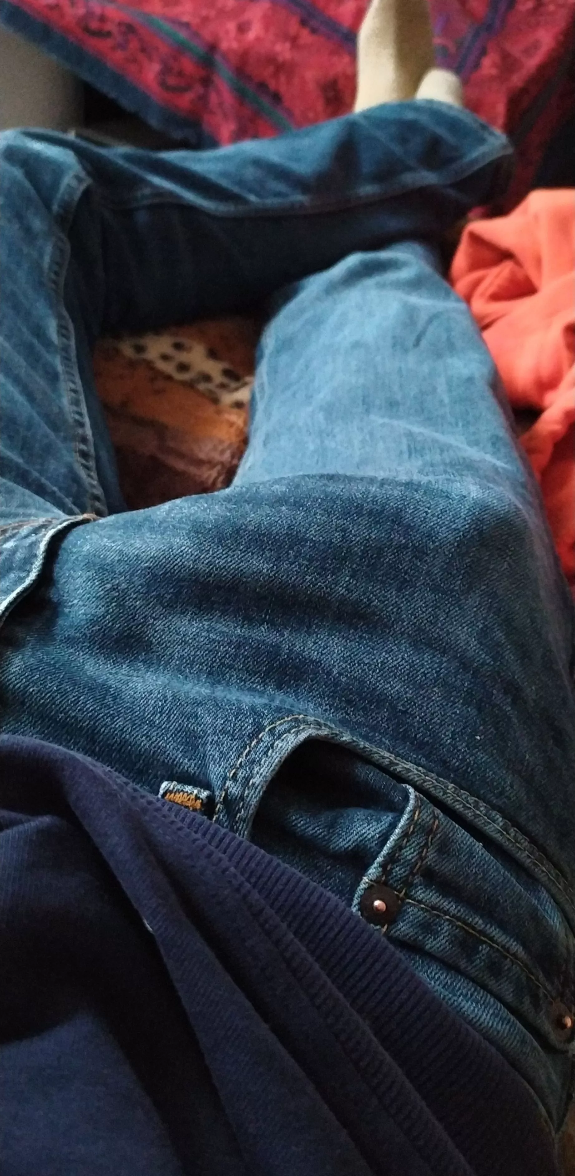 Not even jeans can hide it