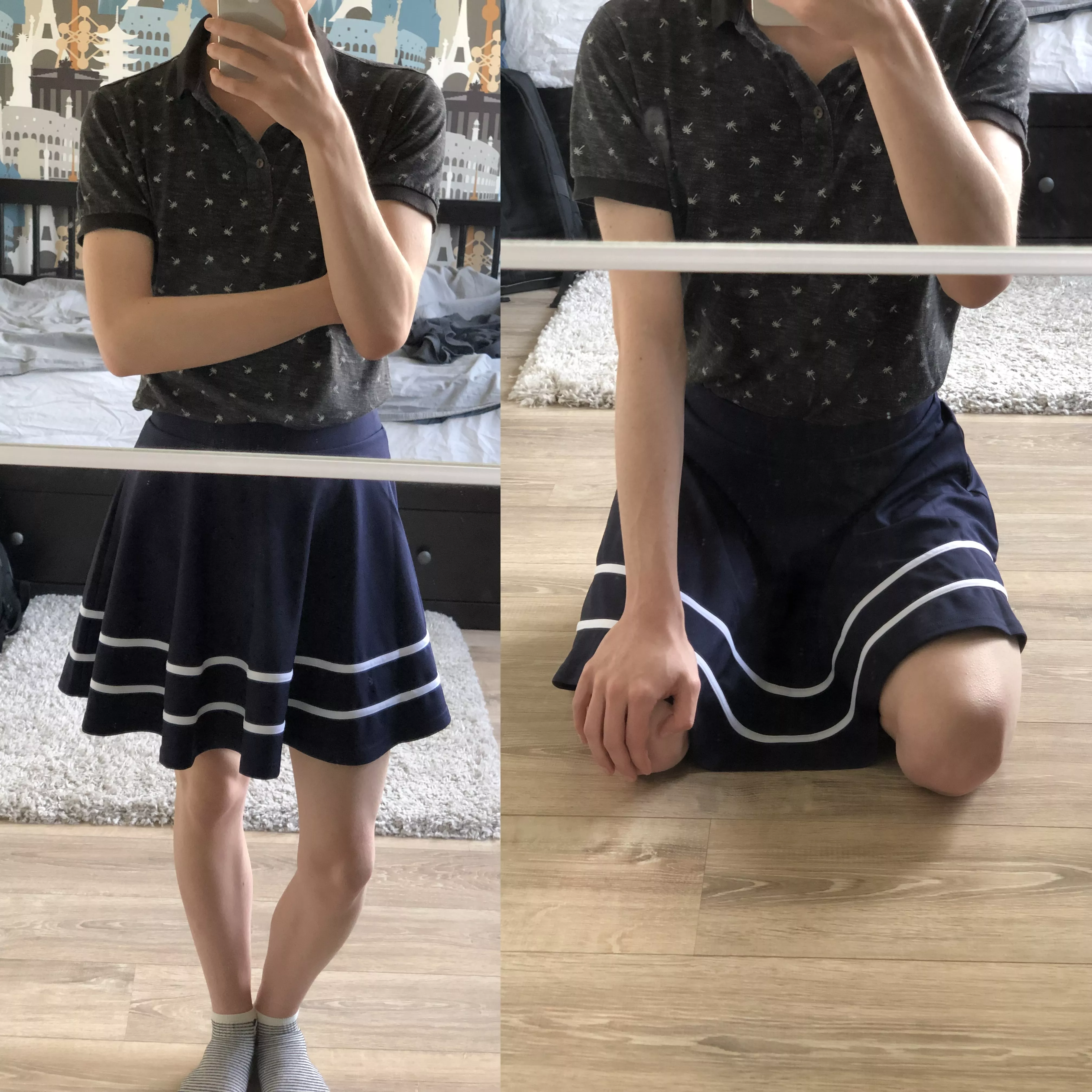 Not the best outfit but this skirt makes me feel so feminine :3 ><