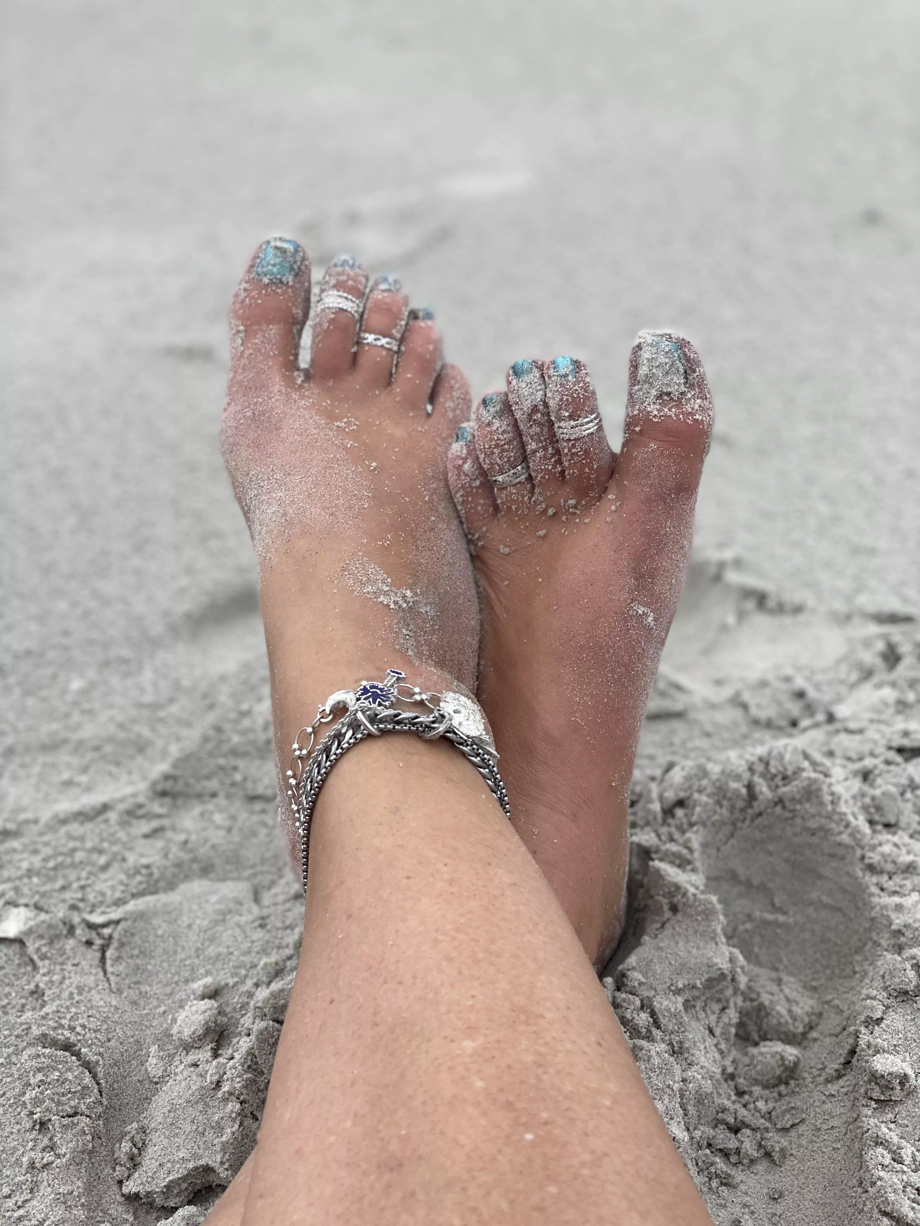 Now and again, I think about an old boyfriend that took the sand off my feet and toes. Little did I know then compared to now….😳😉