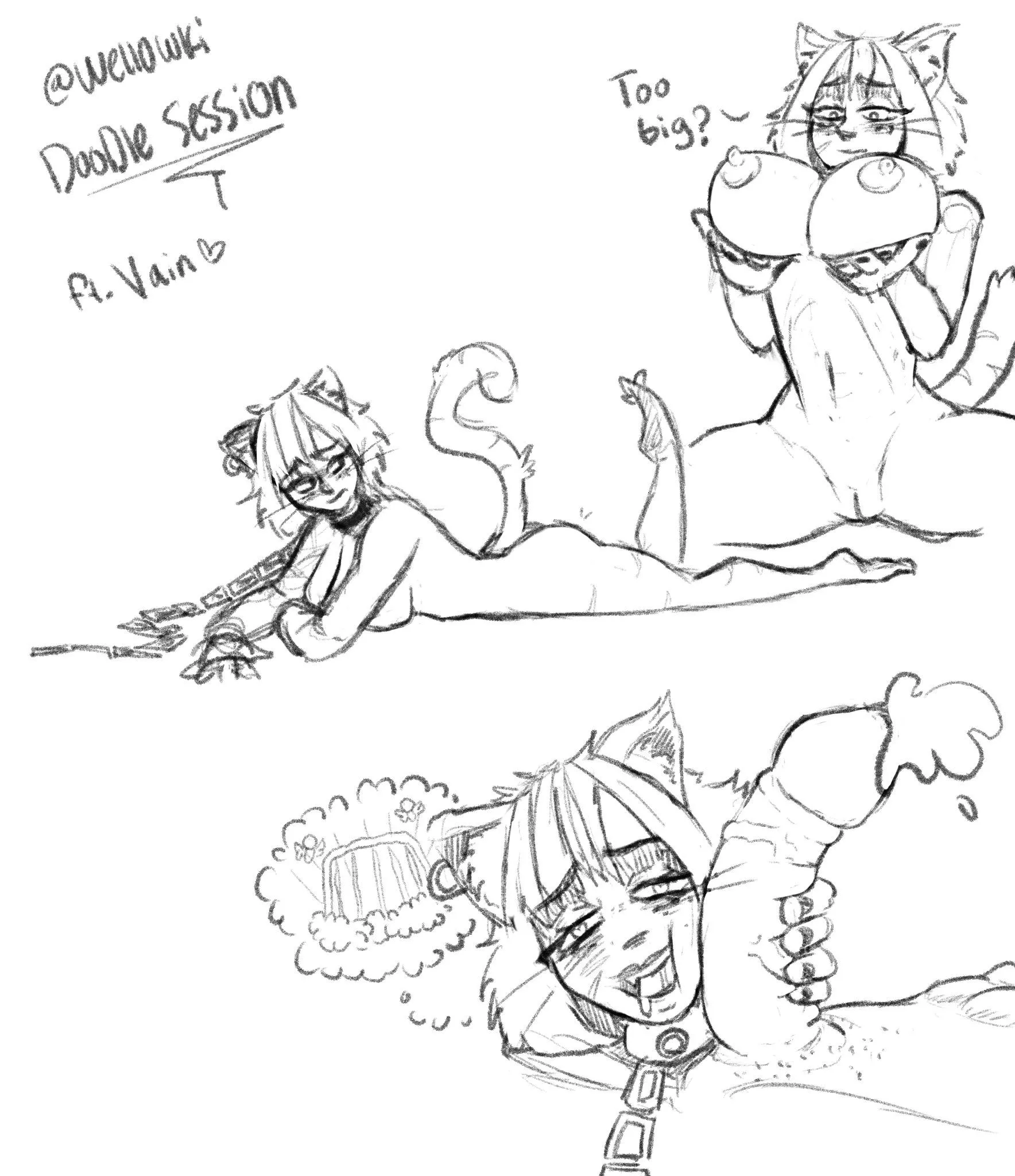 NSFW Doodles of OC (wellowki) [Original]