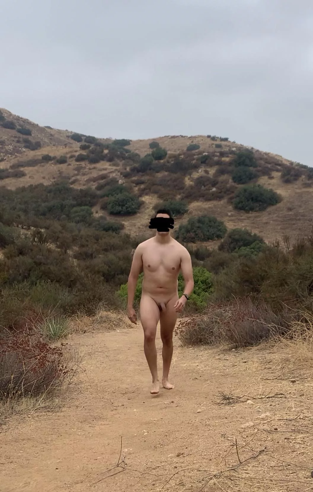 Nude on a trail