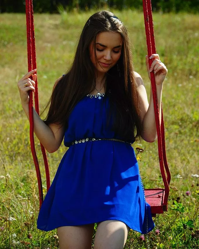 Obviously, here I swung on a swing