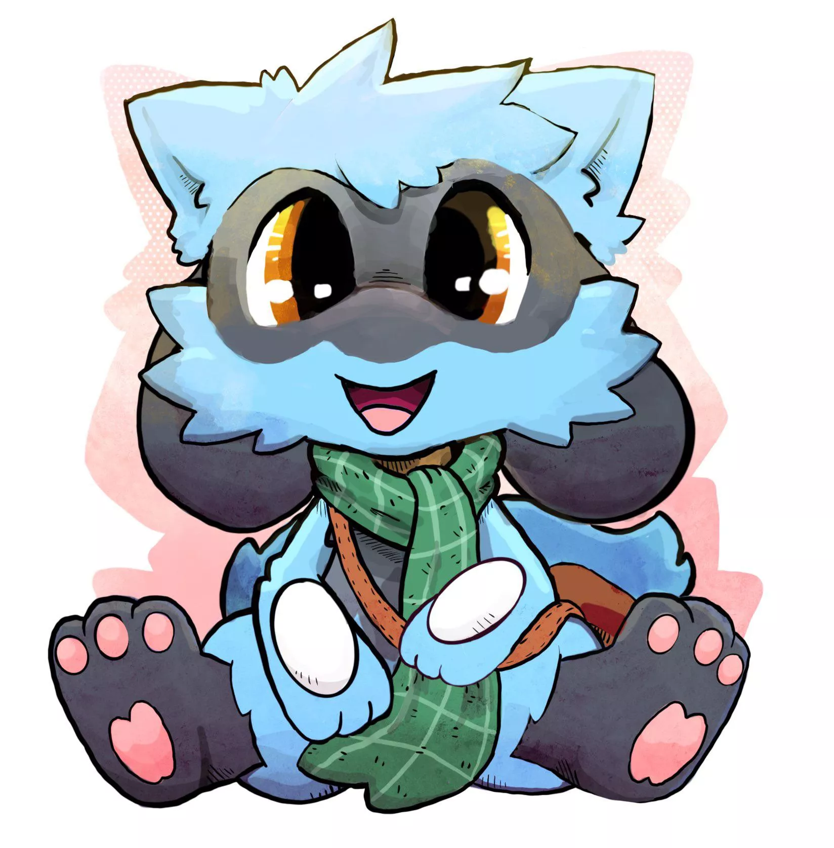 [OC] [Art] I drew a lil Riolu!