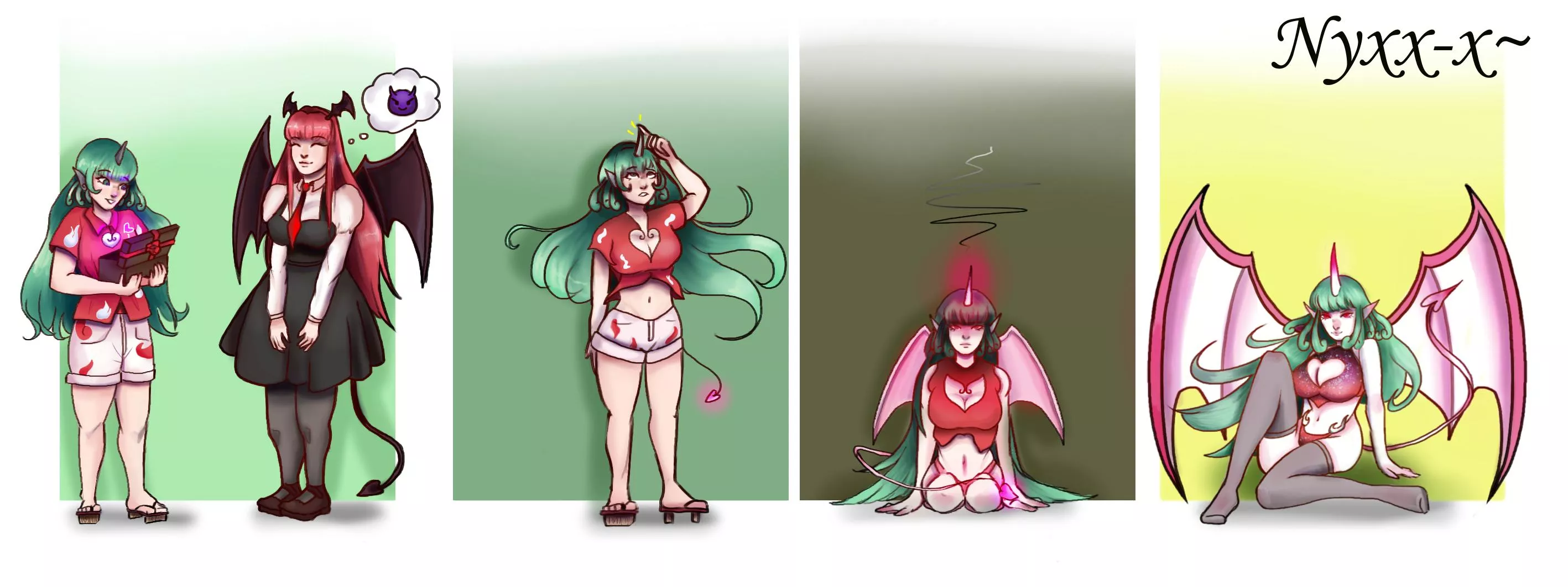 [OC] Aunn Komano to Succubus! [Touhou Project] (FTF, Double TF, Monster Girl, Body Modification, Mind Change, Hypno, Succubus) by me (Commission)