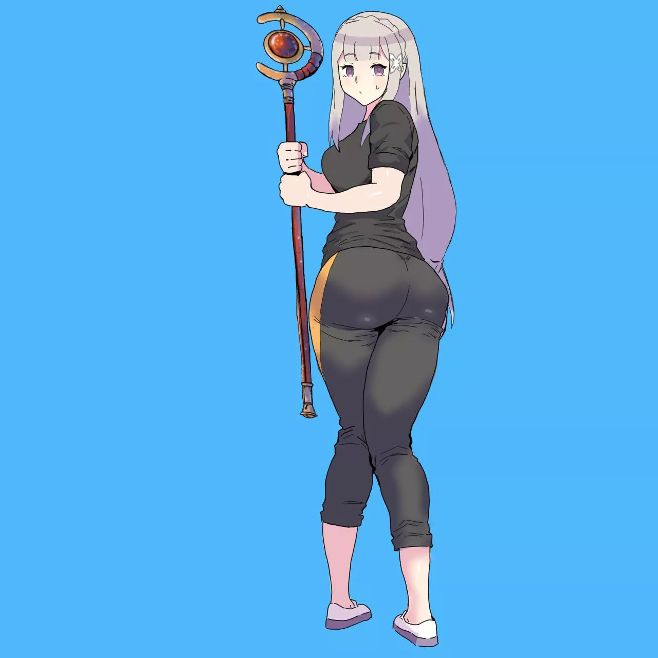 [oc] Modern Emilia with a.. staff?