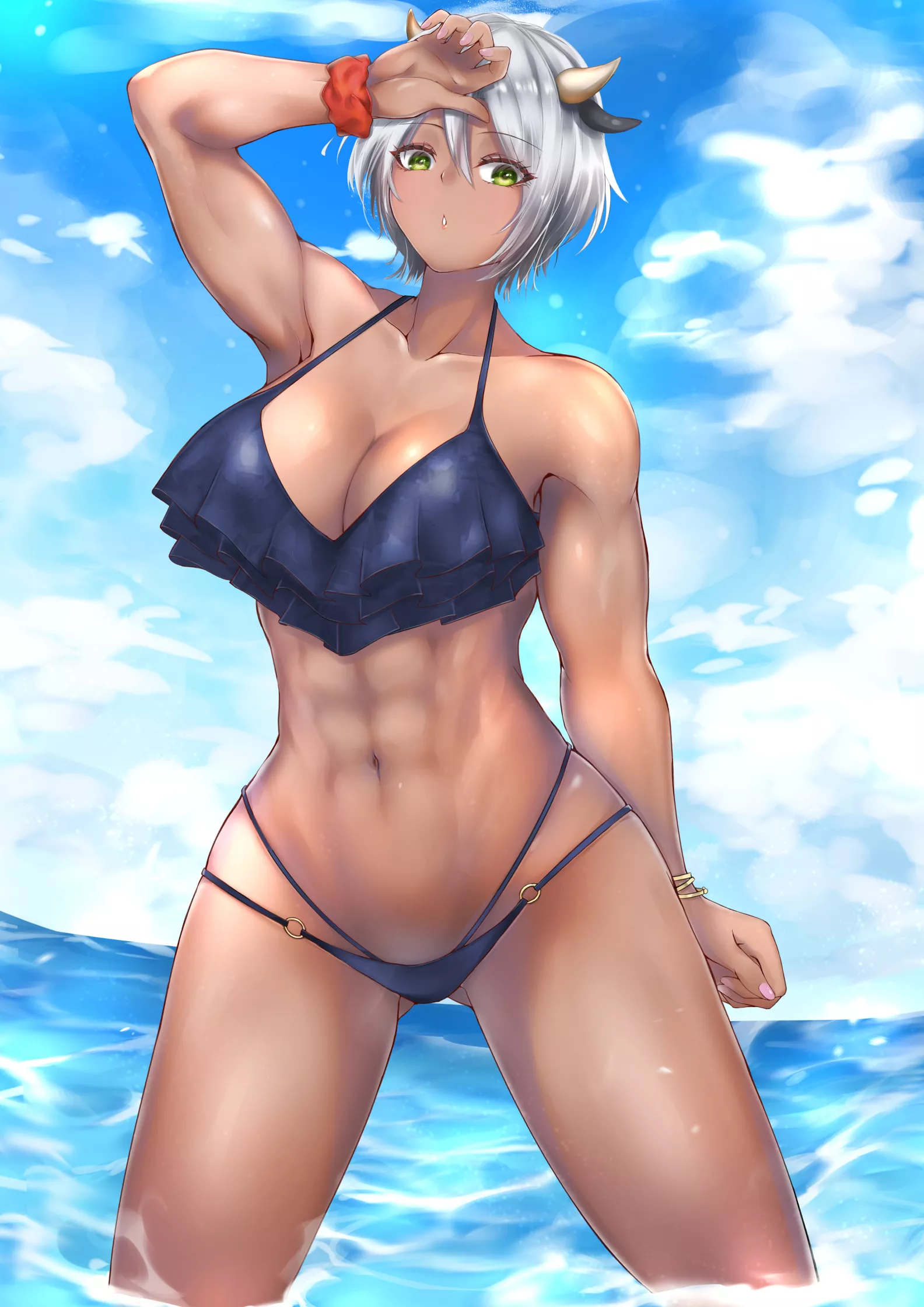 Ocean Muscle Girl (yakan) [Original]