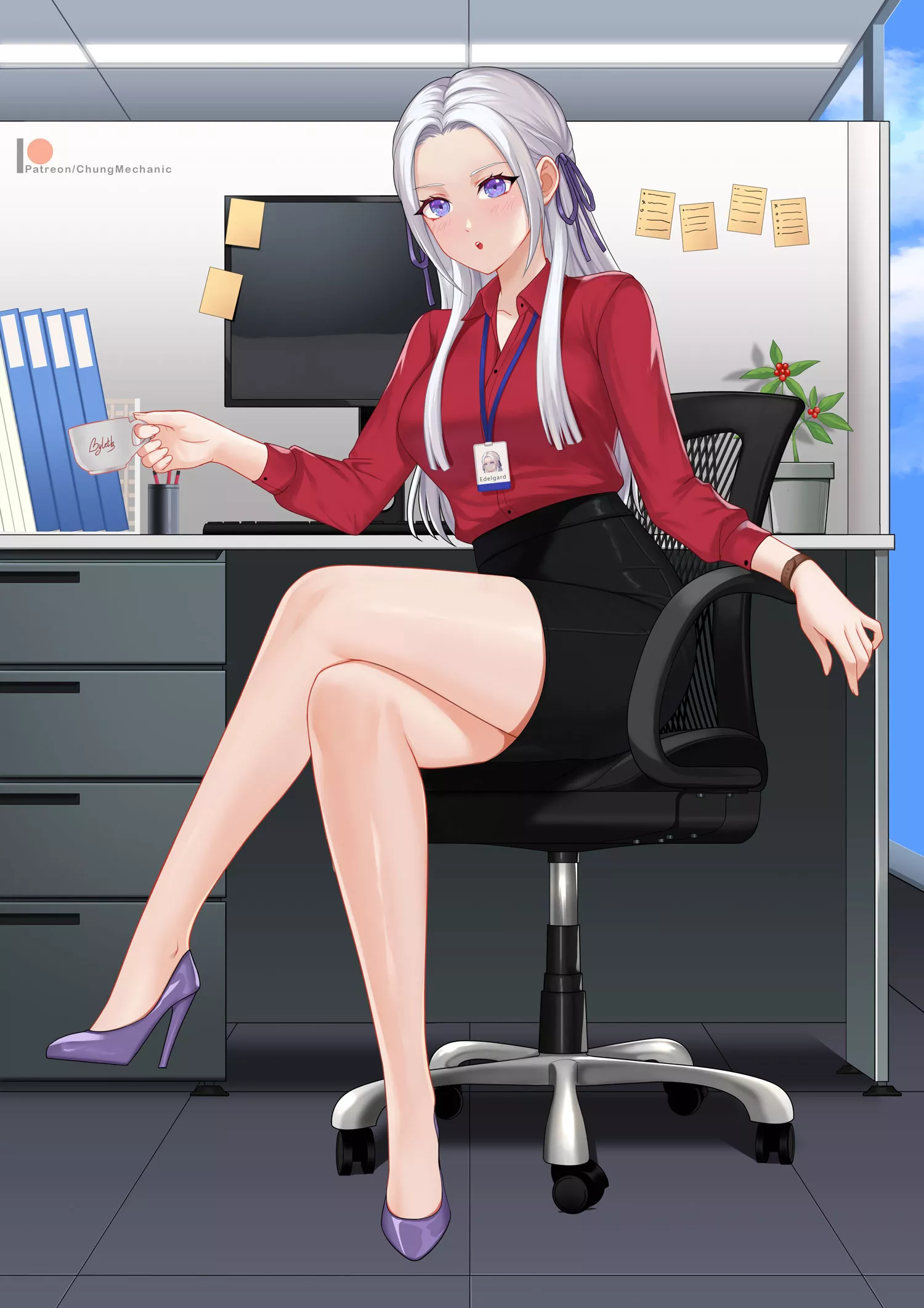 Office Lady Edelgard (ChungMechanic) [Fire Emblem]