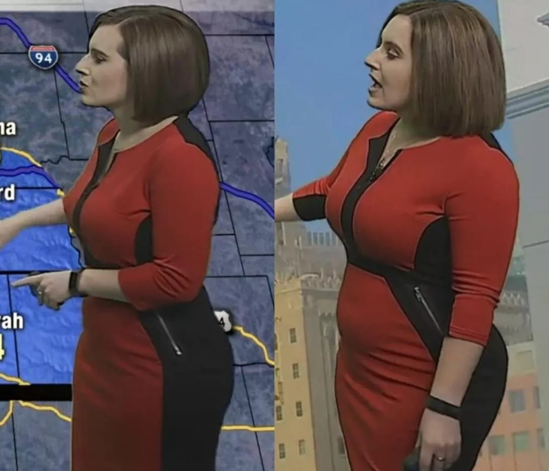 One year growth of weather girl Sarah Gannon