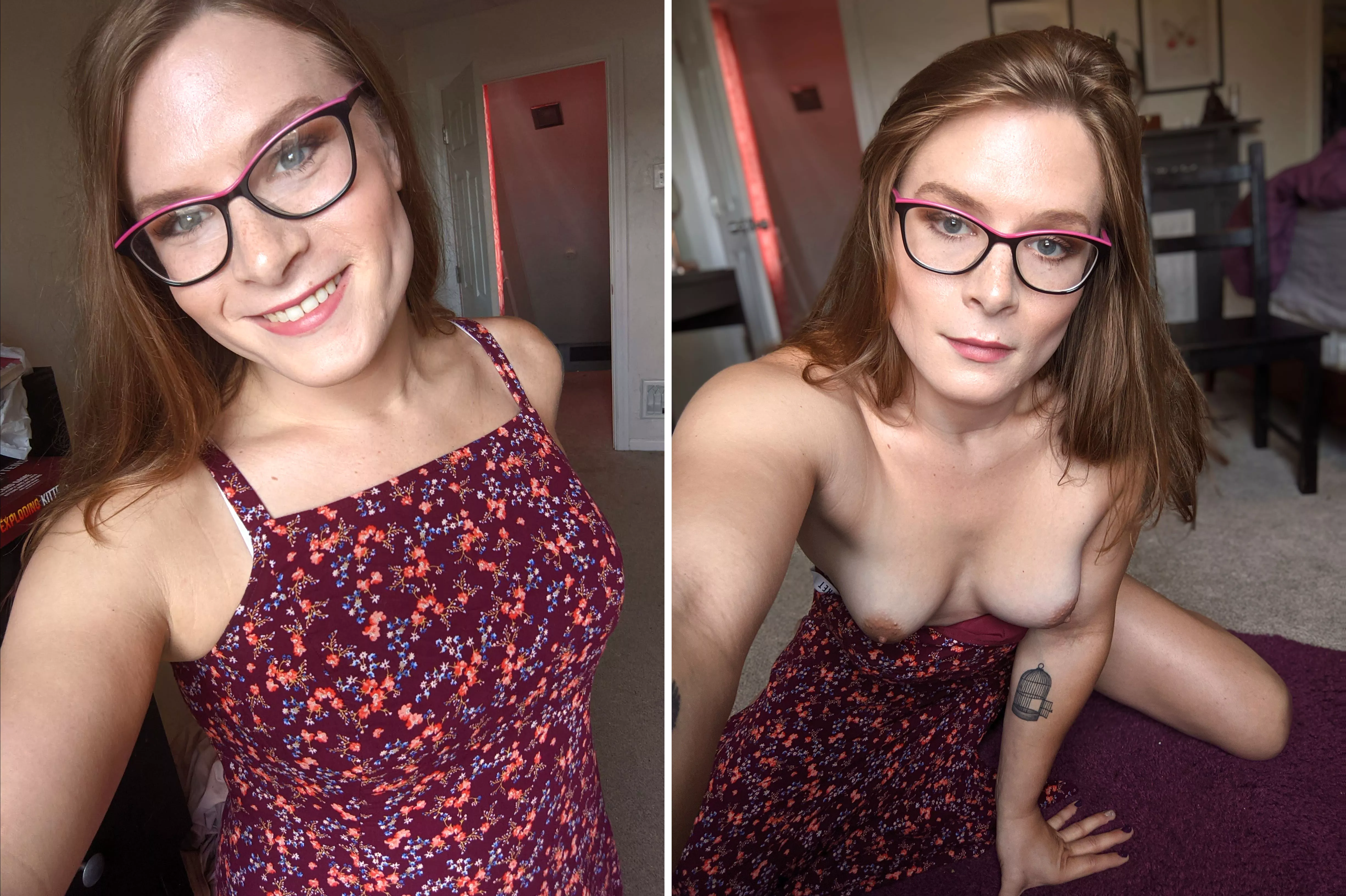 On/Off to show you how HUGE progesterone week makes my titties! Hope these perk up your day. 😉