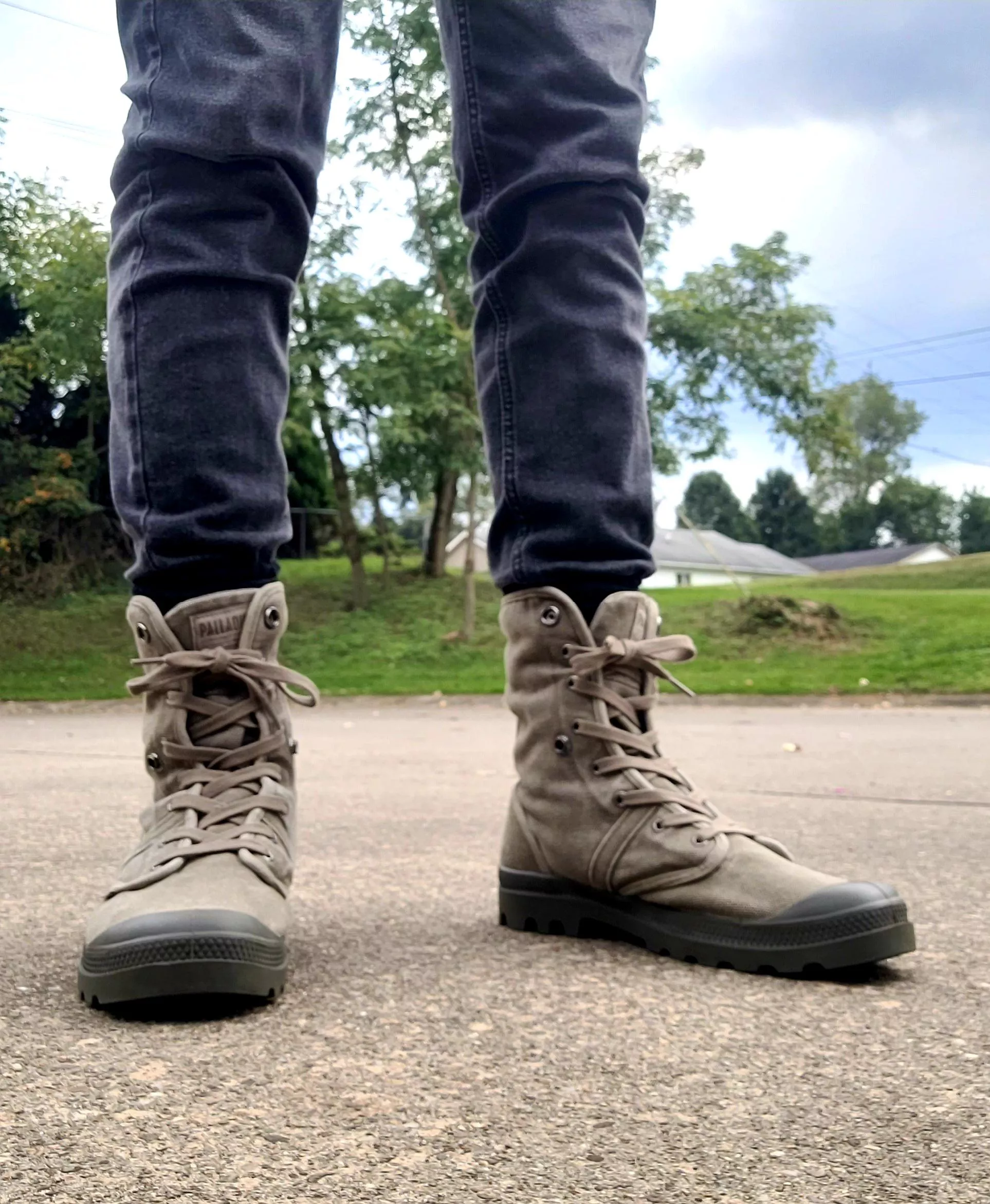 Palladium Pallabrousse Baggy Boots in Titanium/Hi-Rise