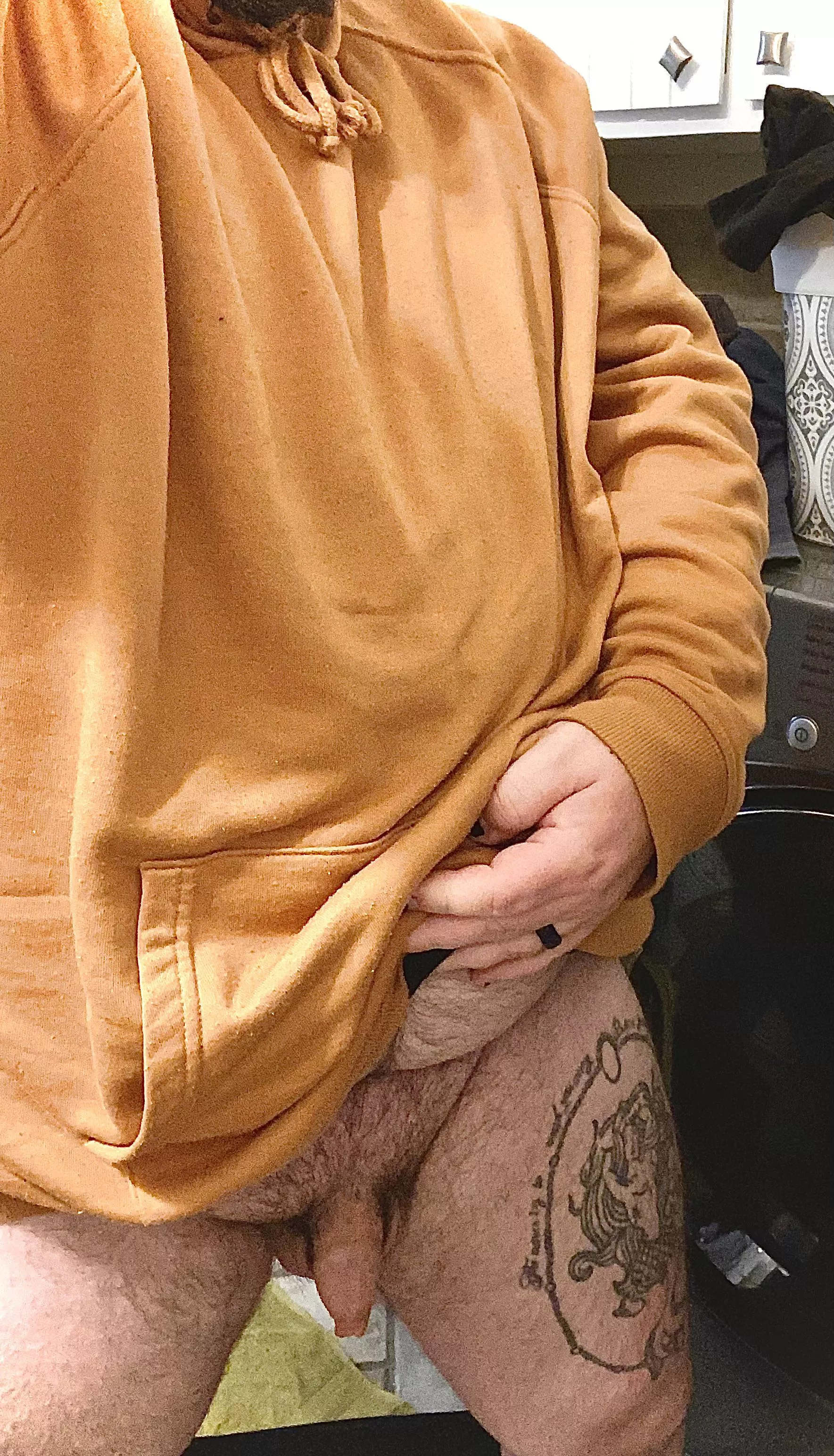 part two. almost the same pose, i know. i need to trim my pubic hair. next one with the tip showing? let me know in the comments.