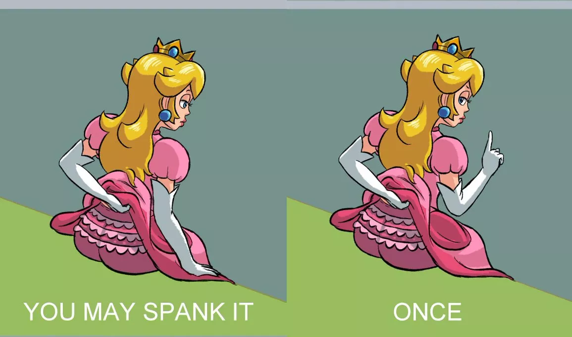 Peach grants spank permission by PepperTroopa