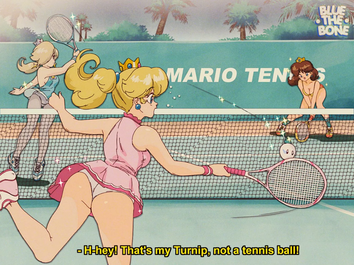 Peach, Rosalina & Daisy on a game of Tennis (BlueTheBone)