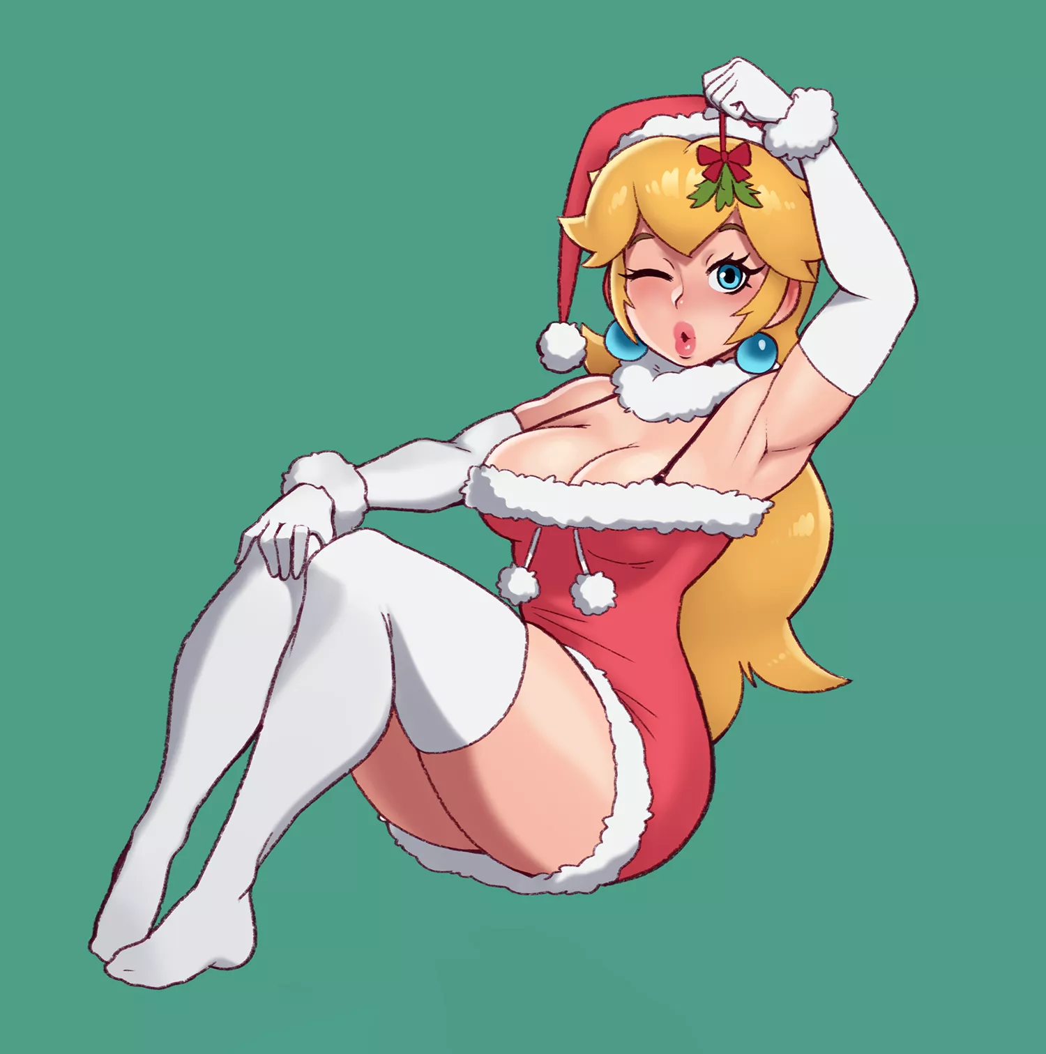 Peach under the mistletoe (Riz)