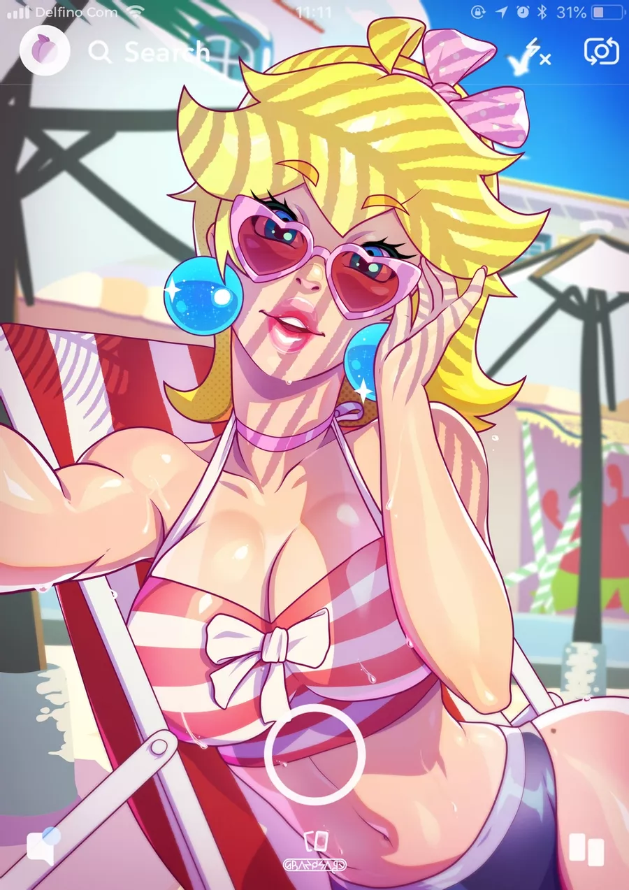 Peach's seaside selfie (Grand-Sage)