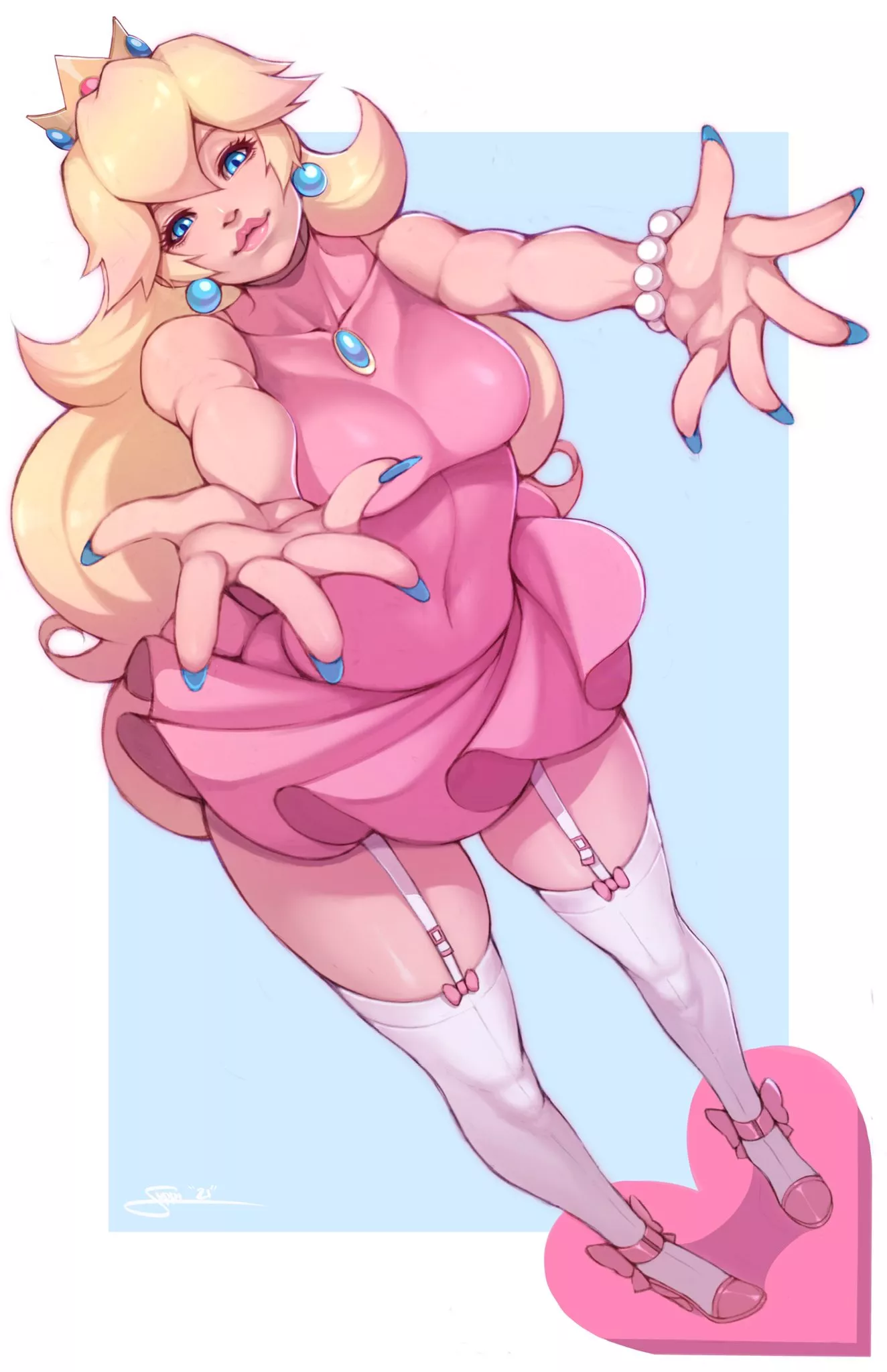 Peach's sexy thighs