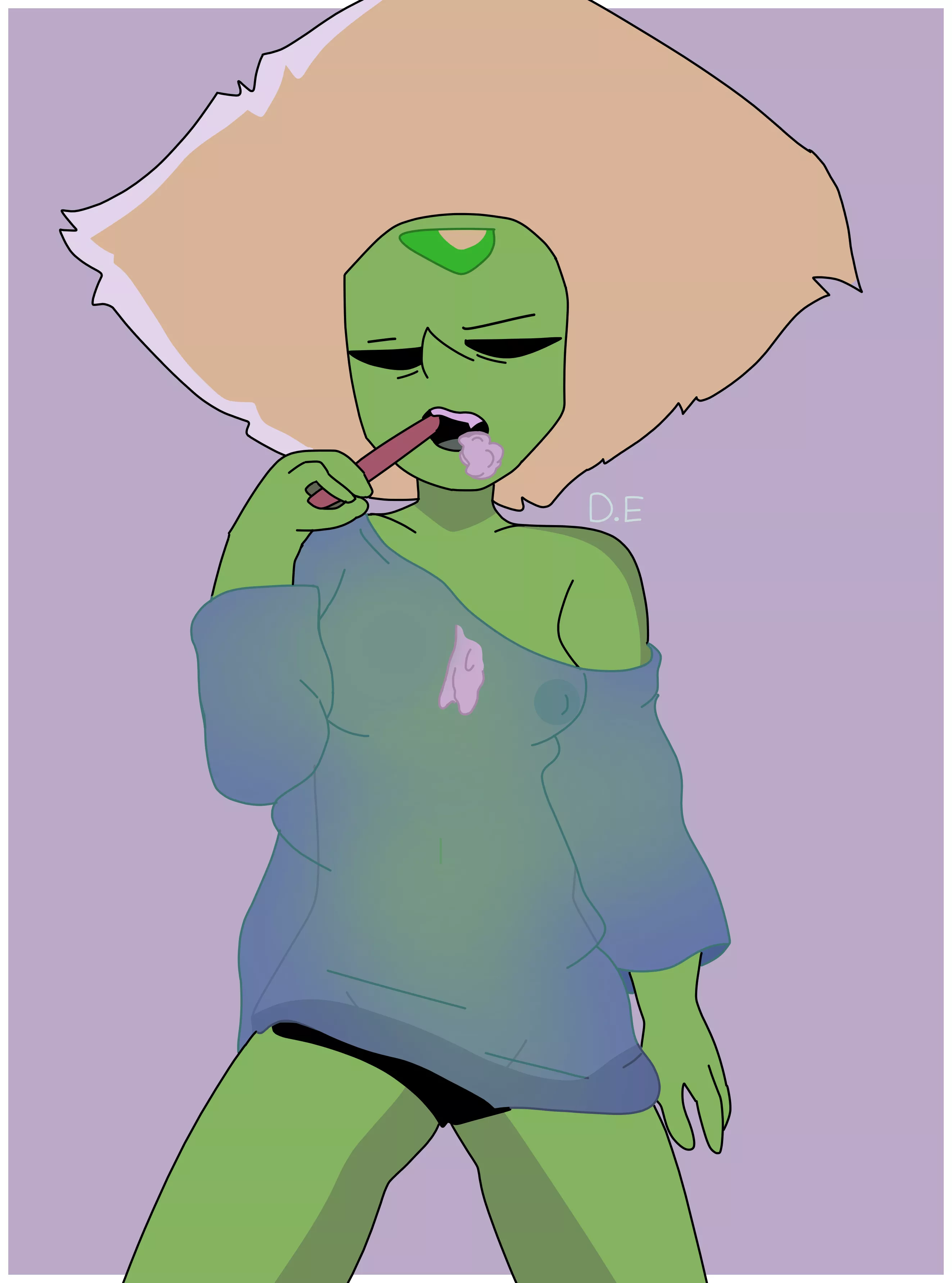 Peridot porn but it's just a nipple showing