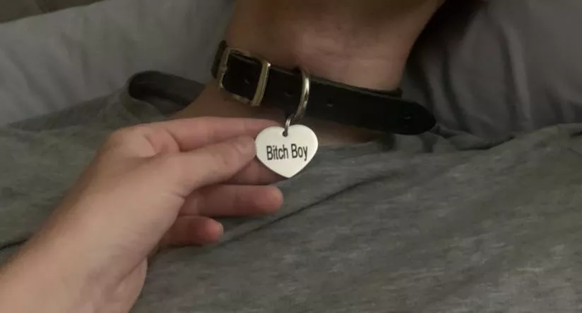 personalized collar for my bitch boyfriend so he always knows his place, tell me how much of a loser he is!