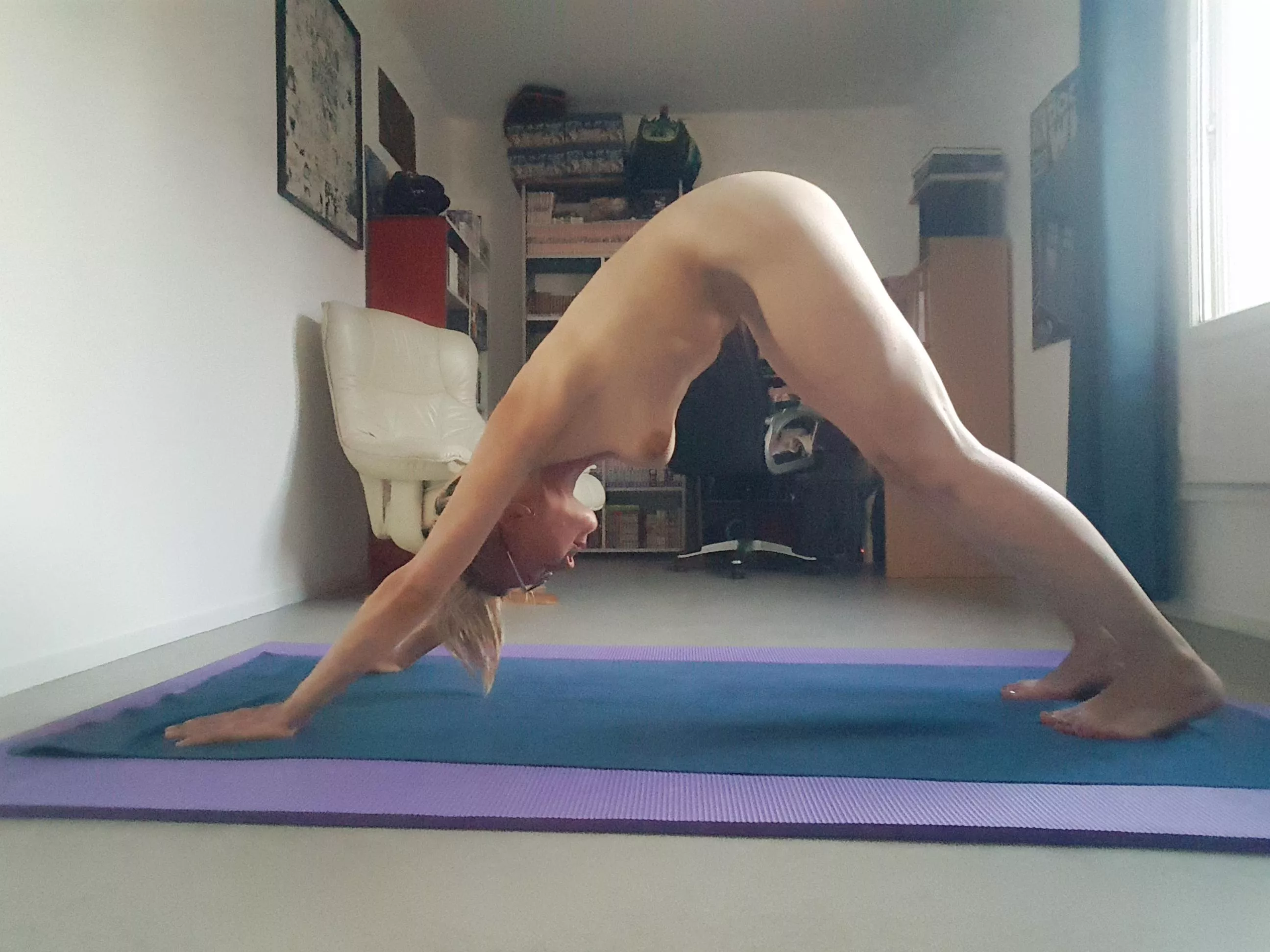 Petite session de yoga après une si chaude journée 🙏❤