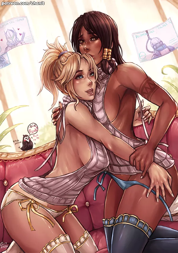 Pharah x Mercy by Kachima