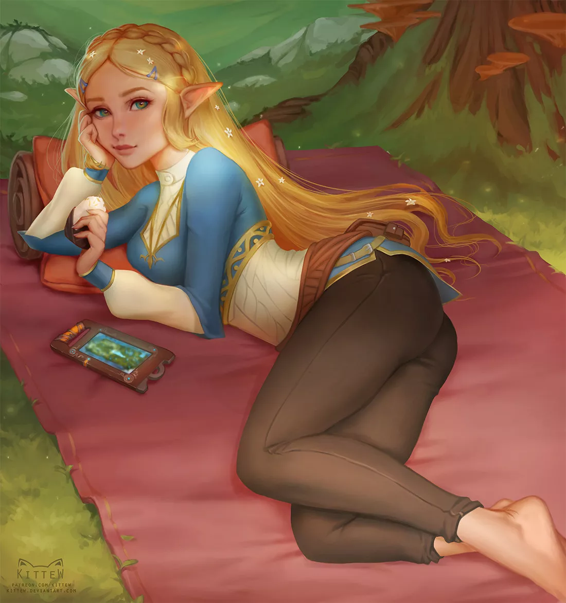 Picnic with Zelda by Daria Leonova