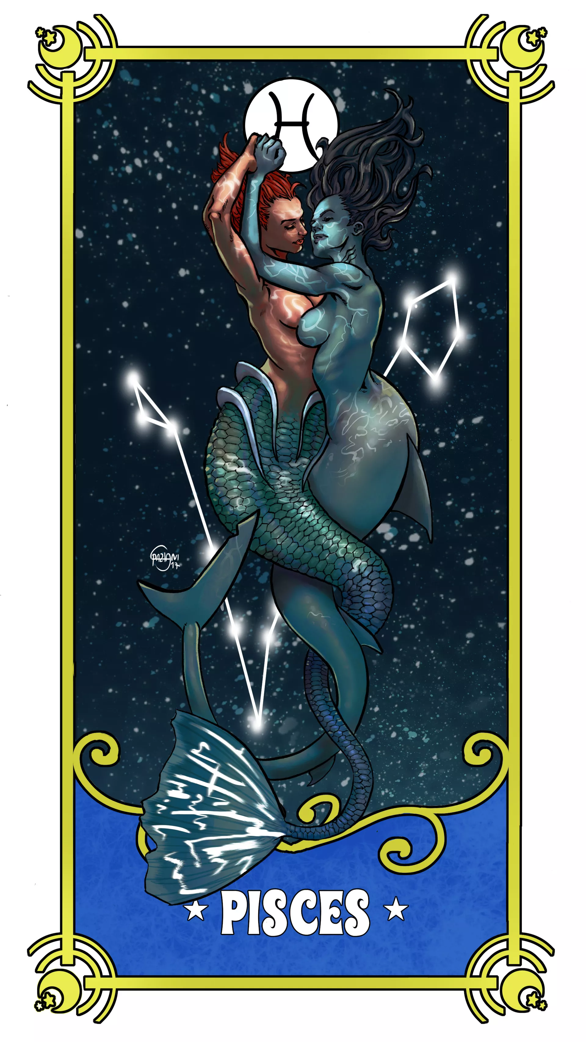 Pisces by Stefano Spaziani (xpost /r/ZodiacArt)