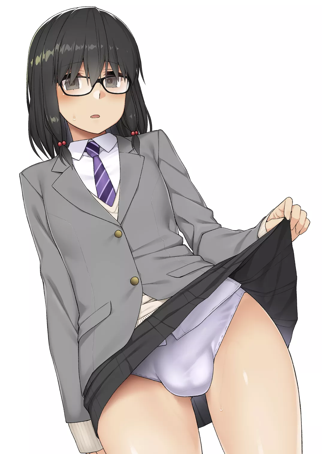 Plain Glasses Wearing Futanari Girlfriend (Kamata Yuuya) [Original]