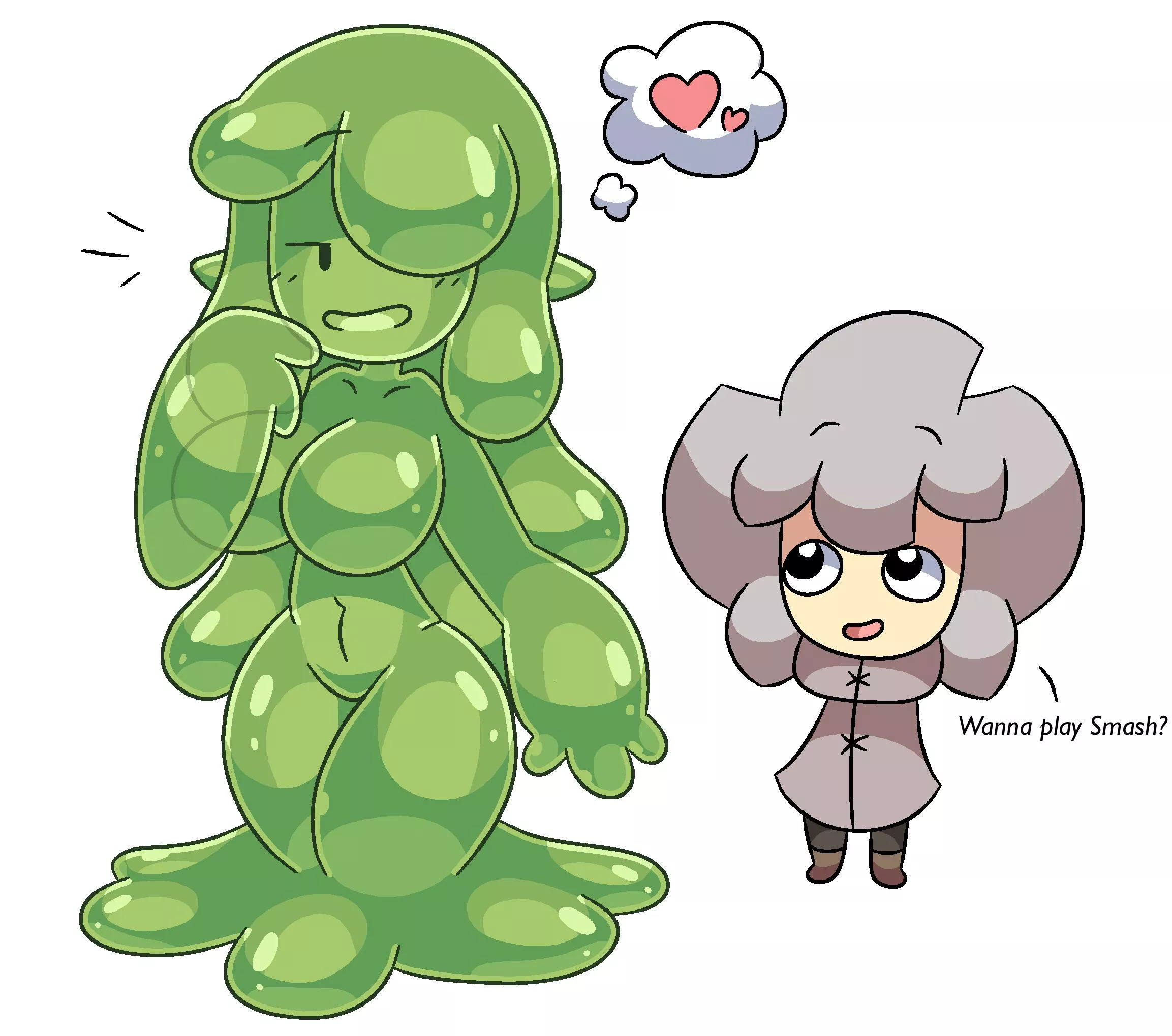 Playing â€œSmashâ€ with a Slime Girl..