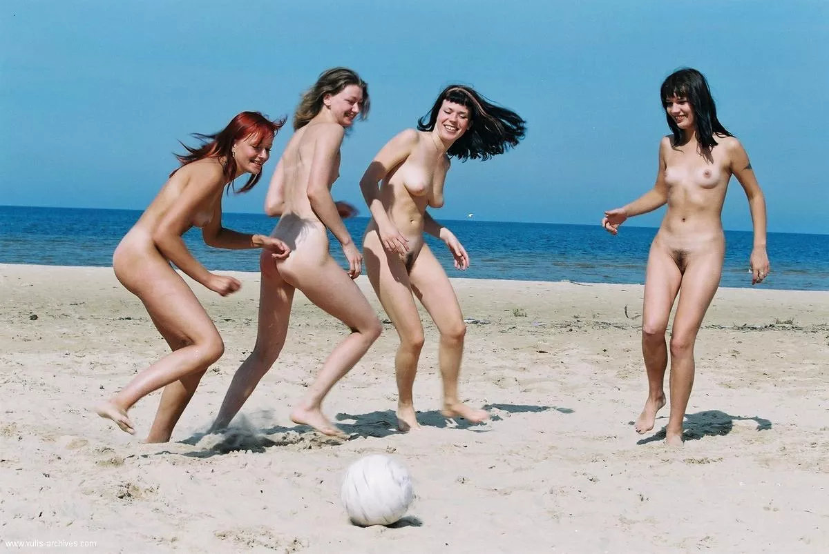 Playing soccer with the volleyball