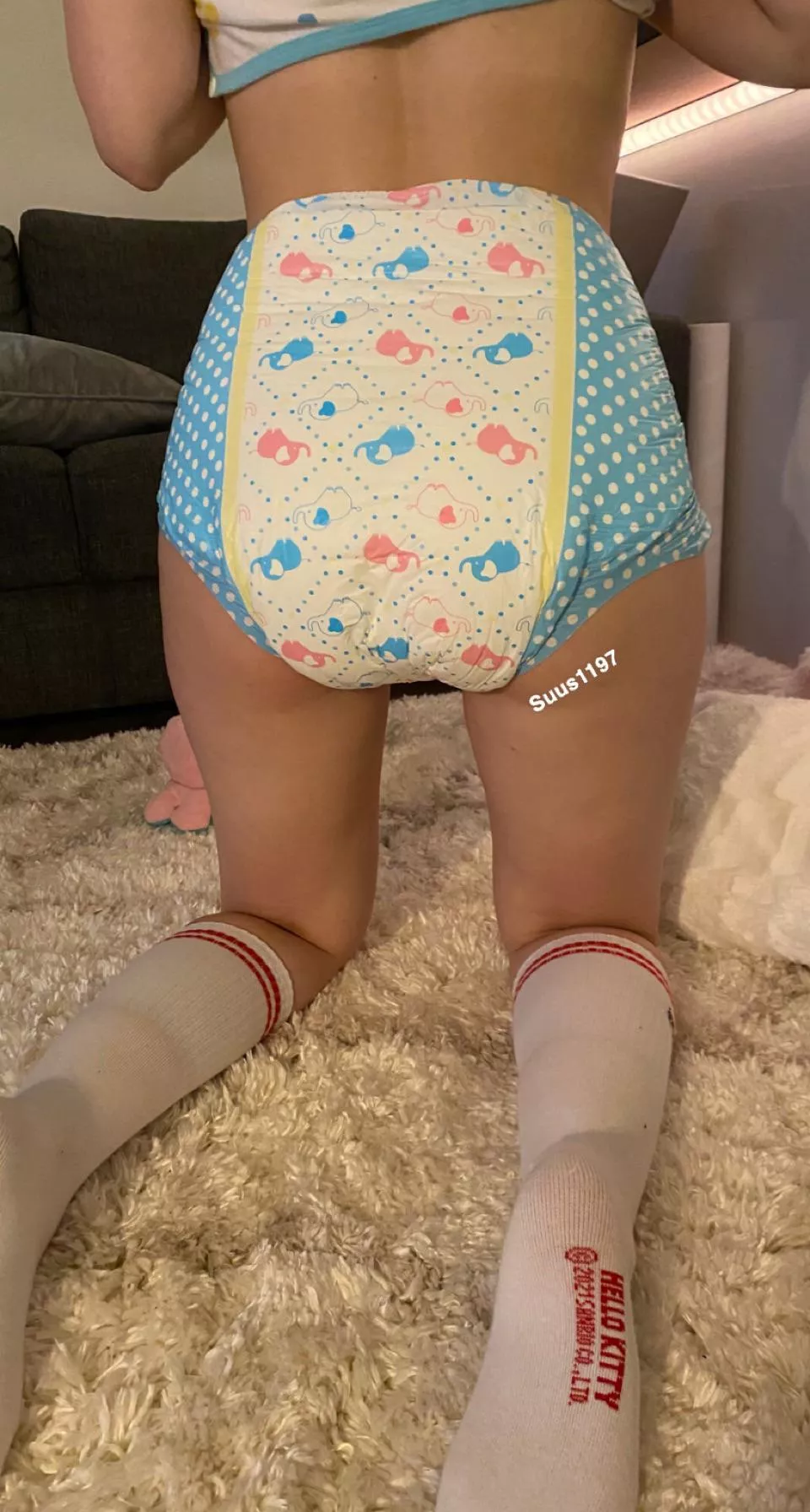 Playtime in my cutest diaper😍😍 If u have suggestions for special content for my loverfans account sent me a message❤️