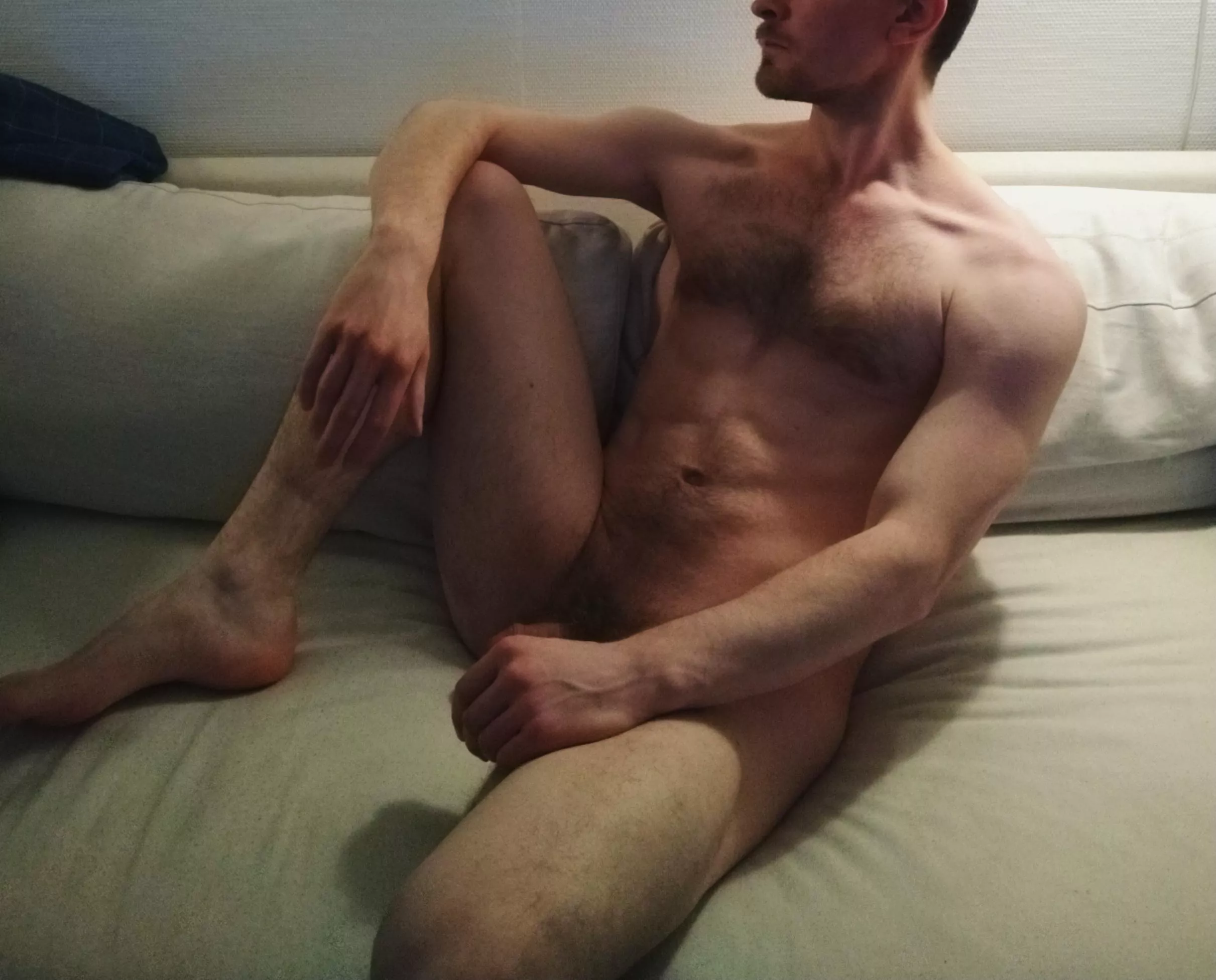 Posing on couch