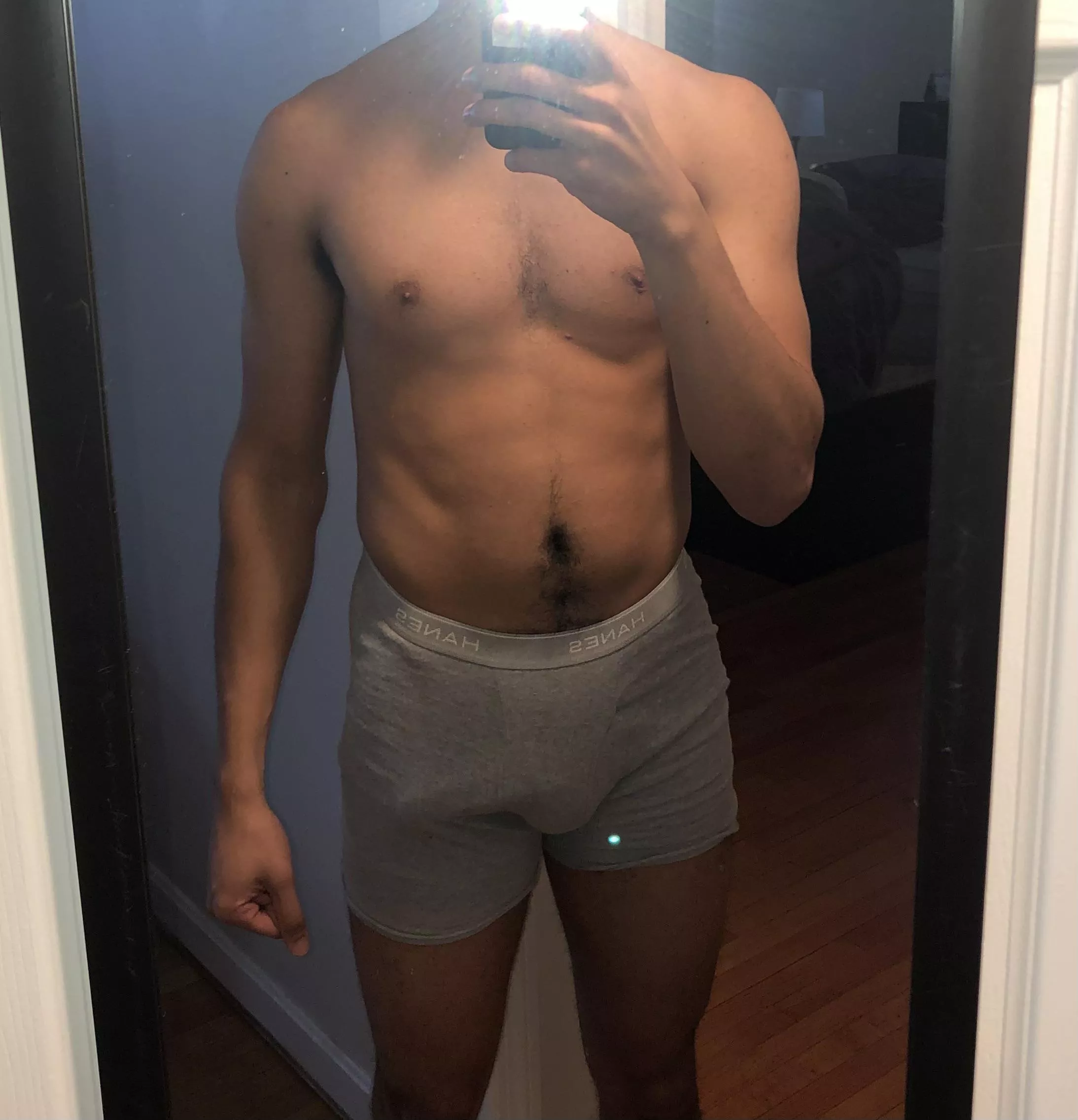 Post gym bulge