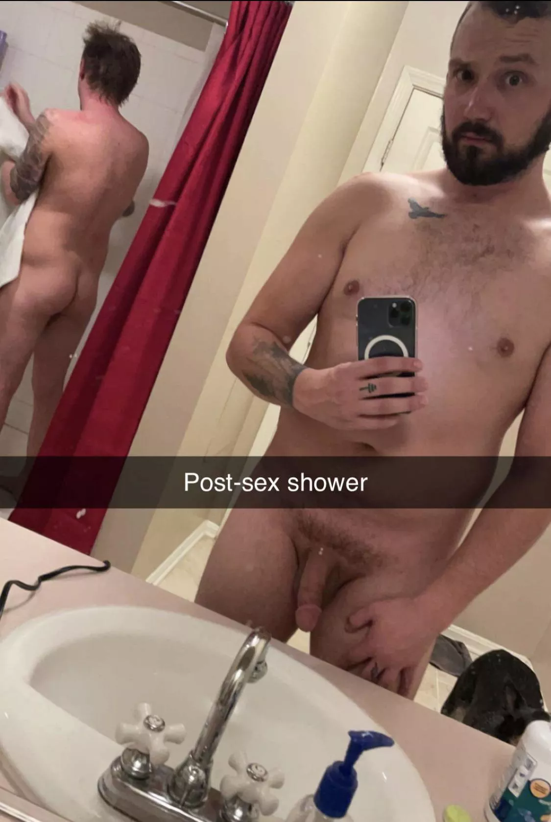 Post sex mirror selfie