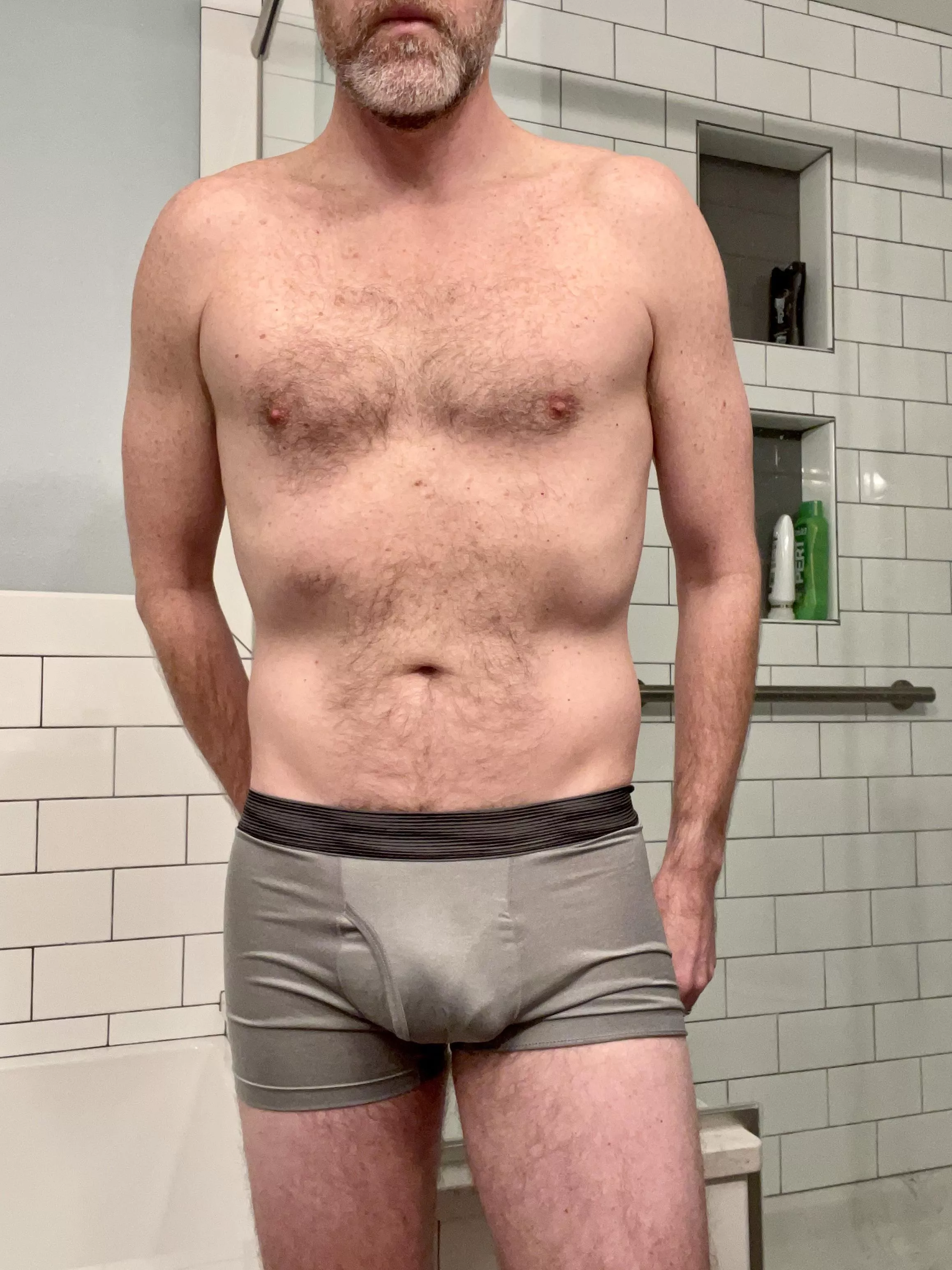 Post shower outline. 44/m