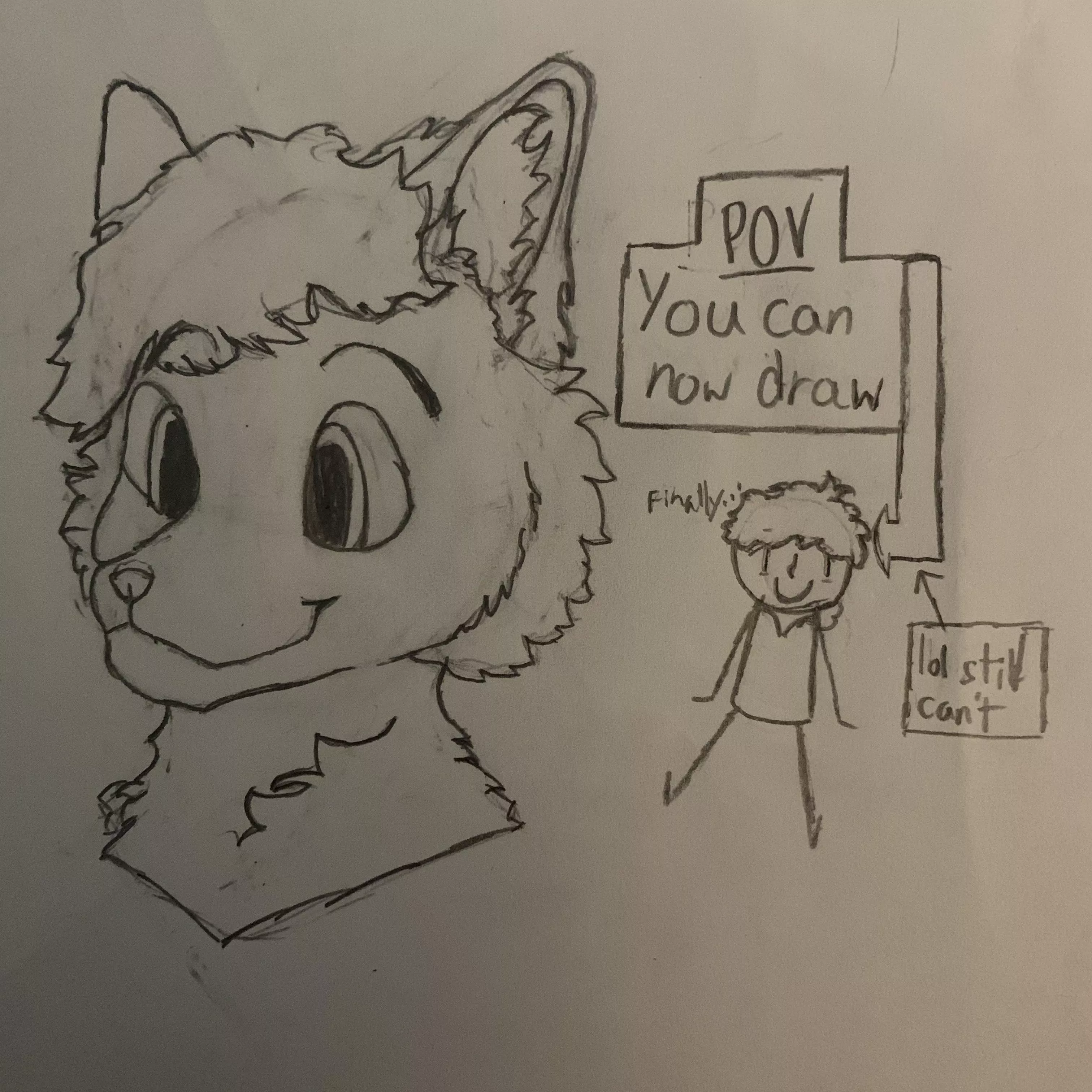 POV: I can now draw, and finally have a fursona :)