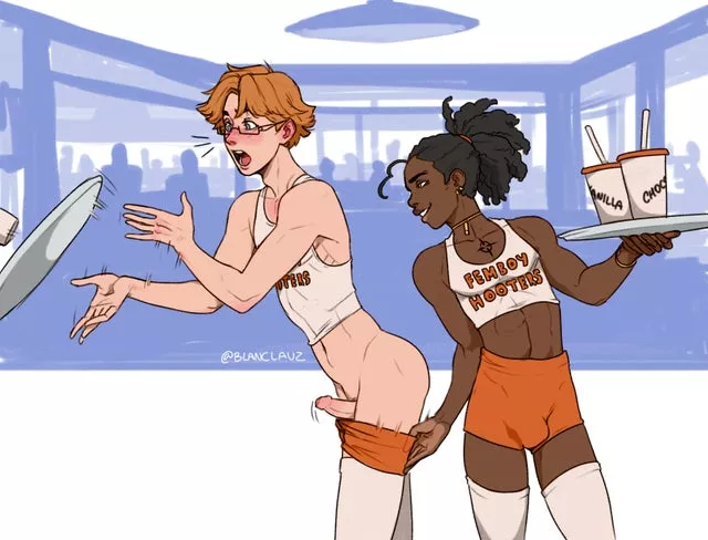 Pranks galore at your local Femboy Hooters (BlancLauz)