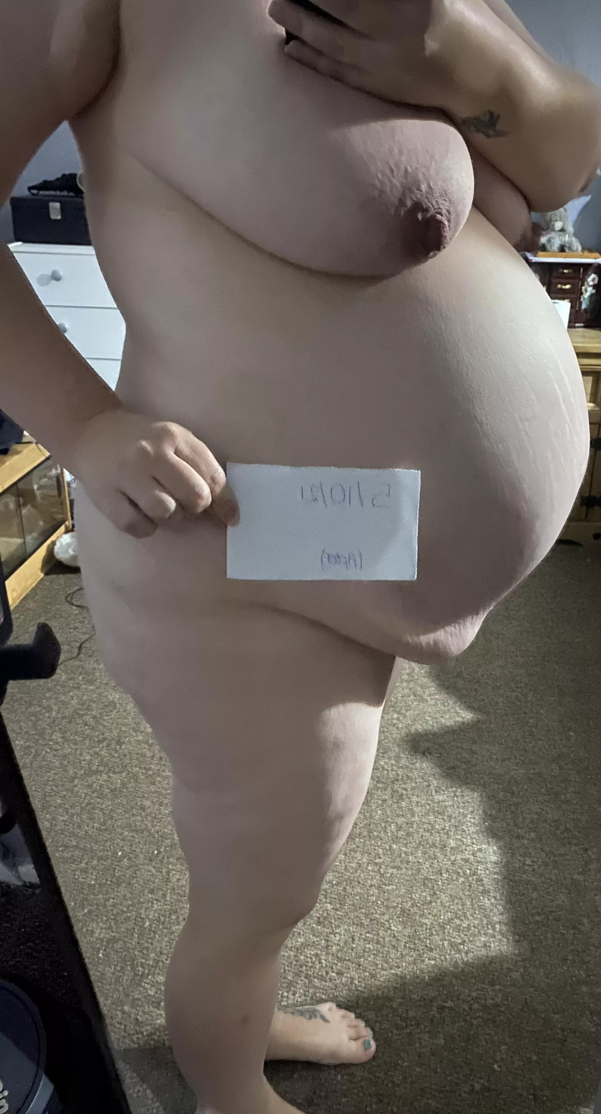 Pregnant bbw… do you think I can grow much bigger?