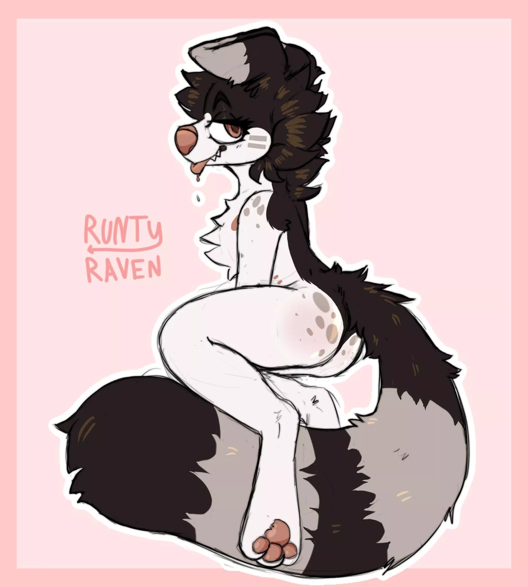 Pretty critter (art by me @runty.raven on insta)