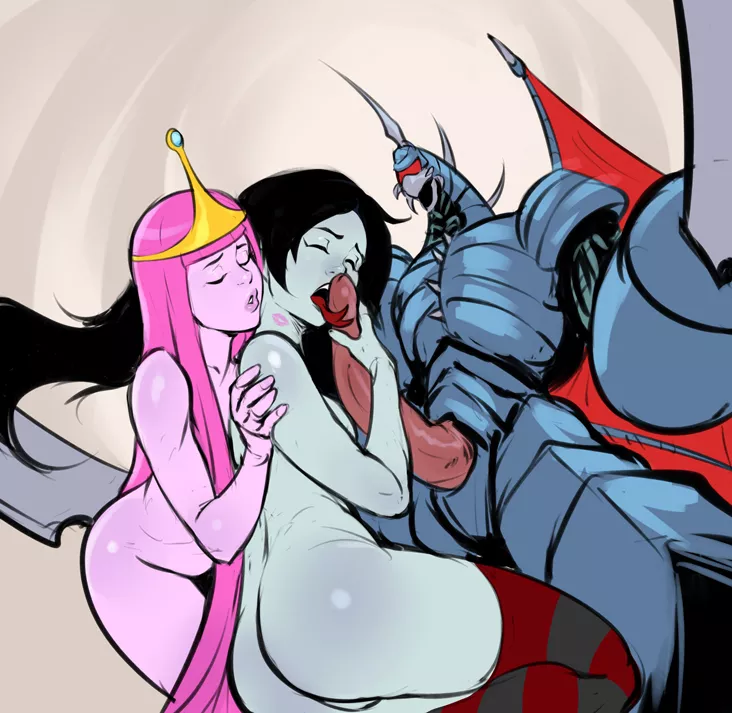 princess bublegum and marceline sharing it