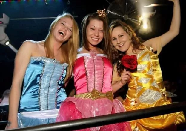 Princesses at the club looking for their prince charming.