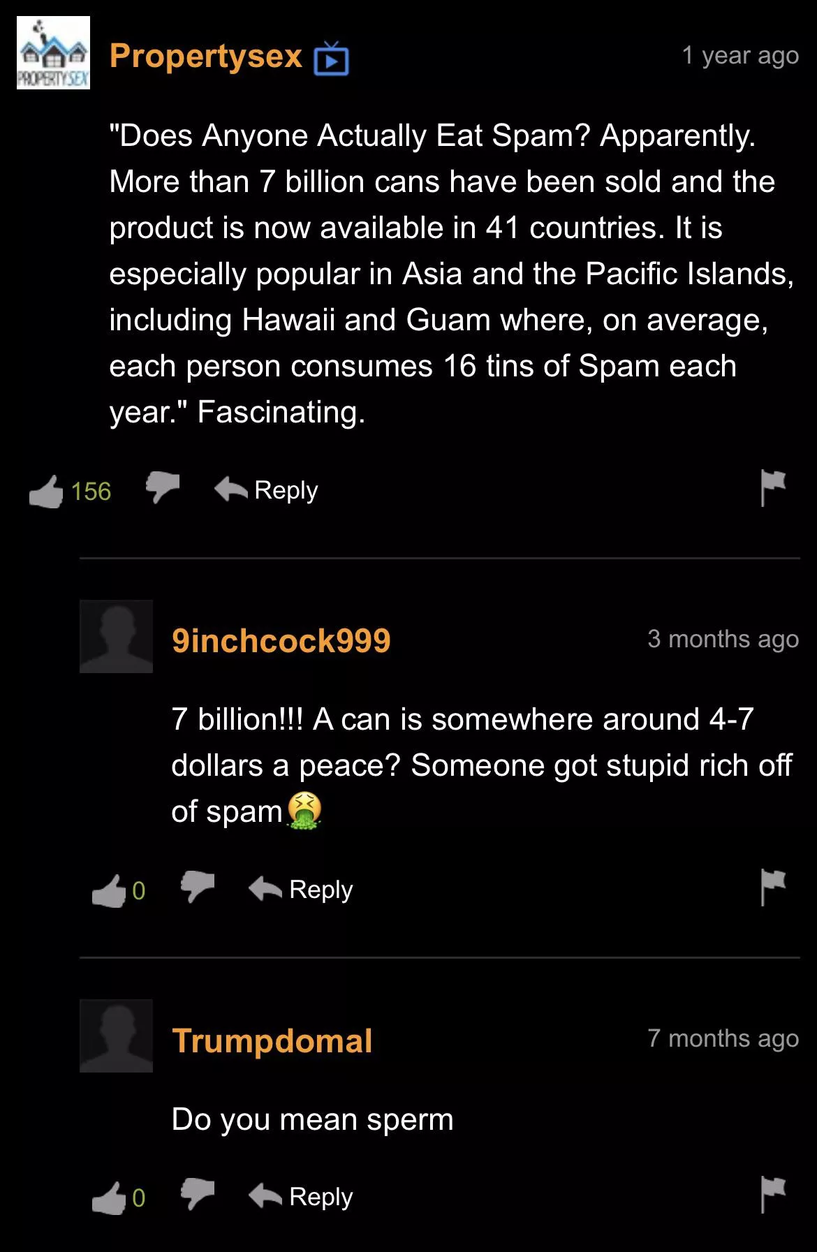 PropertySex posts fun facts on their videos?