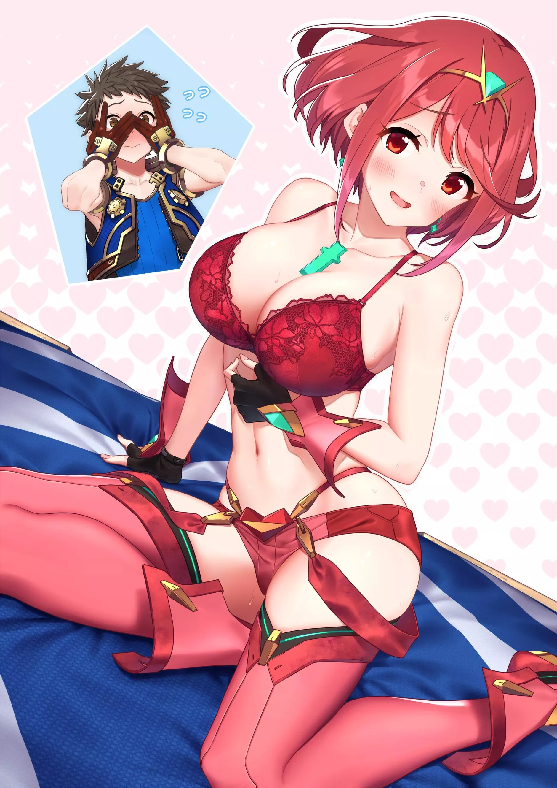 Pyra showing off lingerie