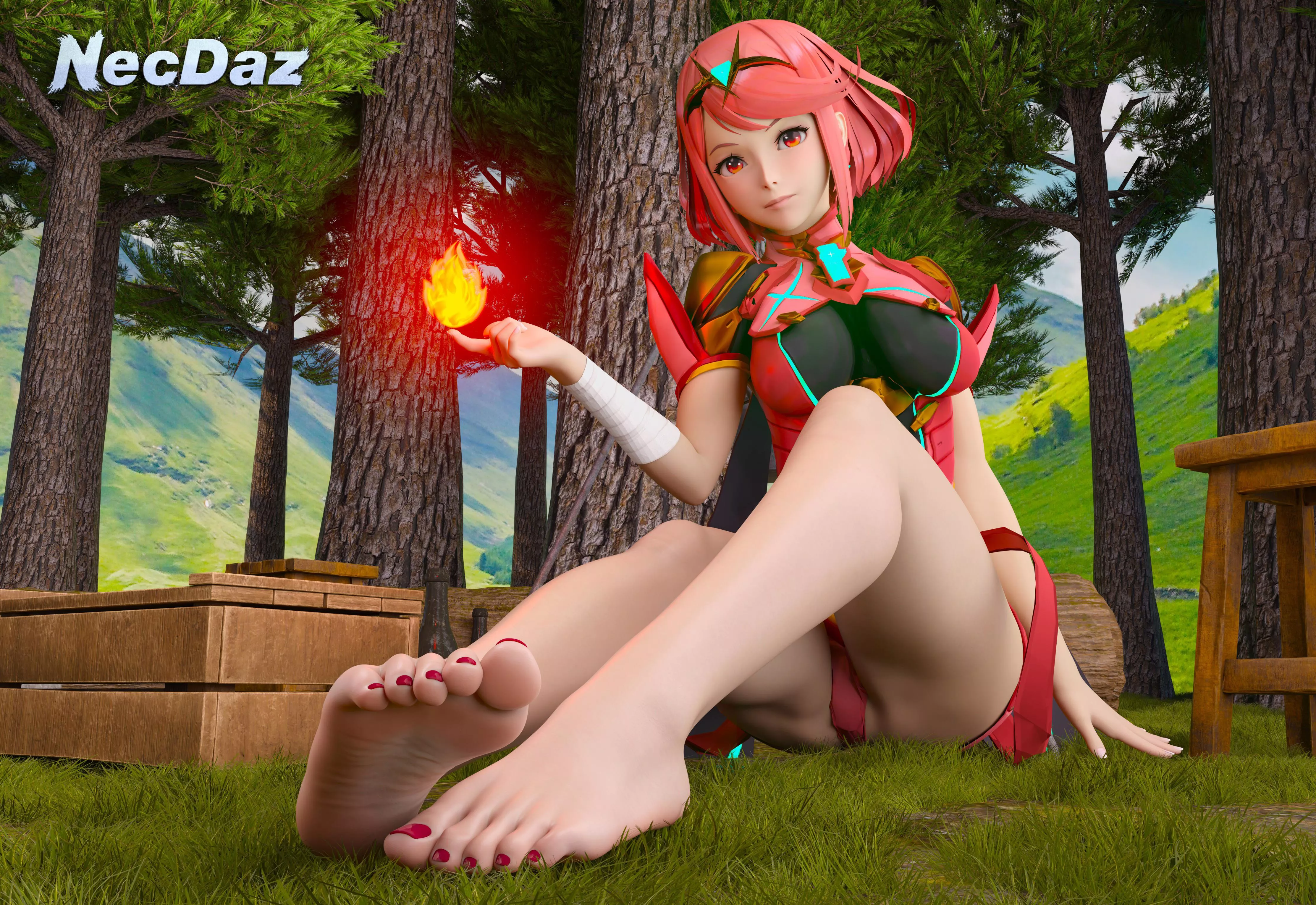 Pyra’s red hot toes (NecDaz91) [Xenoblade II]