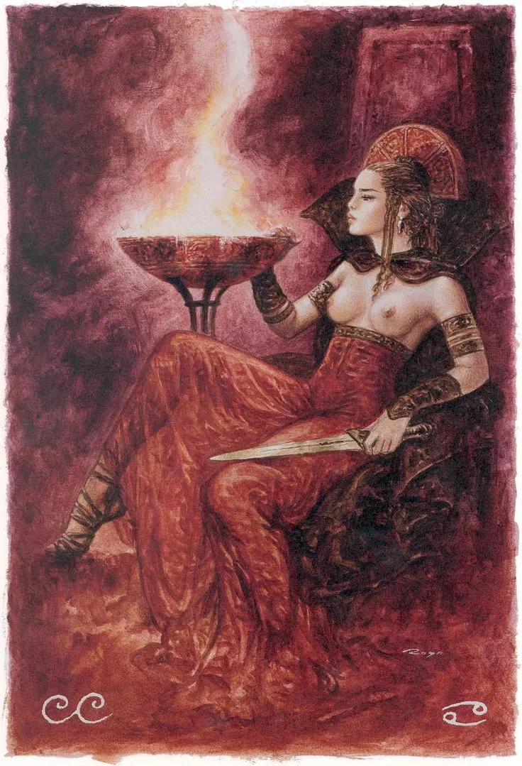 Queen of Cups by Luis Royo