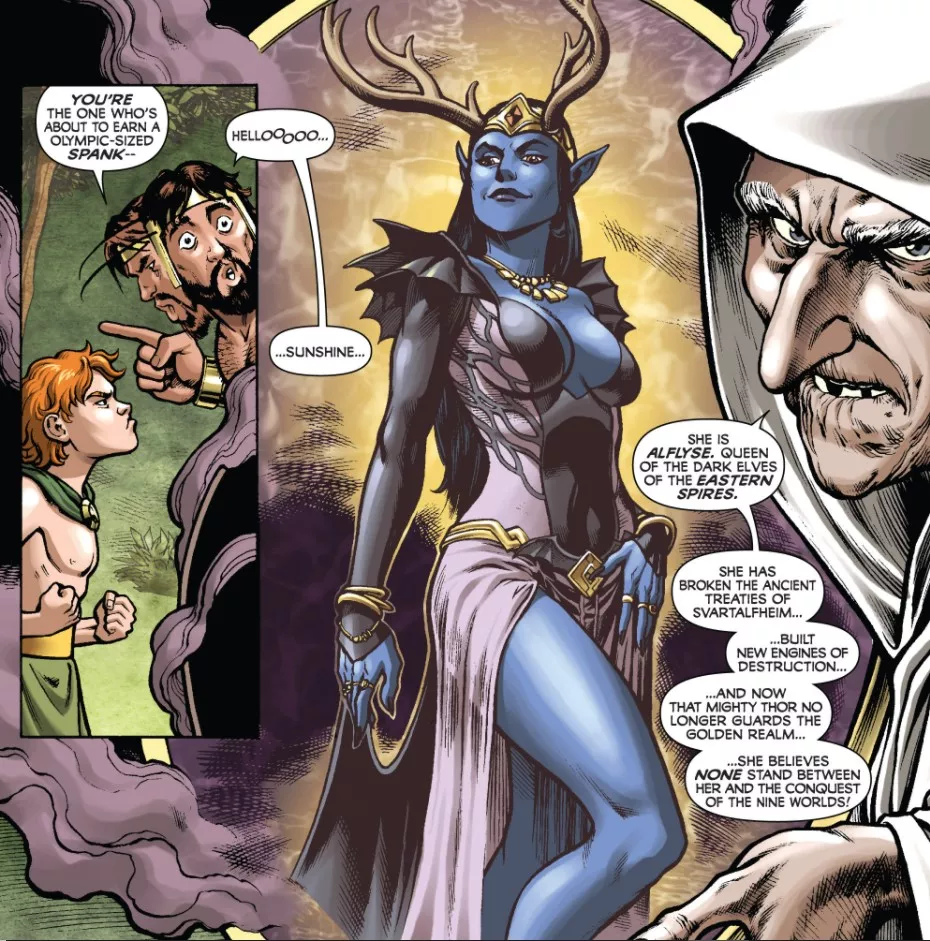 Queen of the Dark Elves [Incredible Hercules #132]